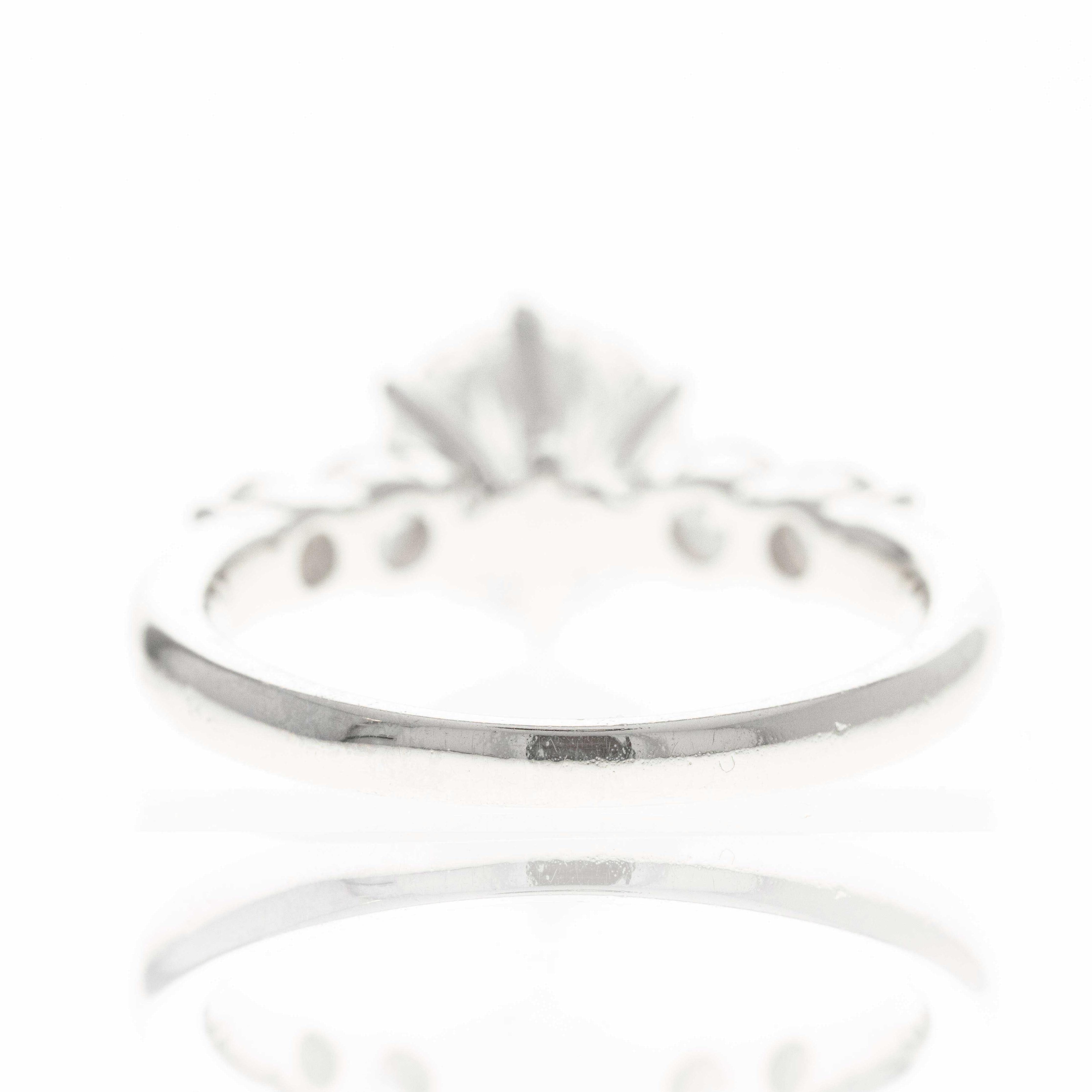 Lab Grown 2 Carat Round Diamond Accented Engagement Ring - Queen May