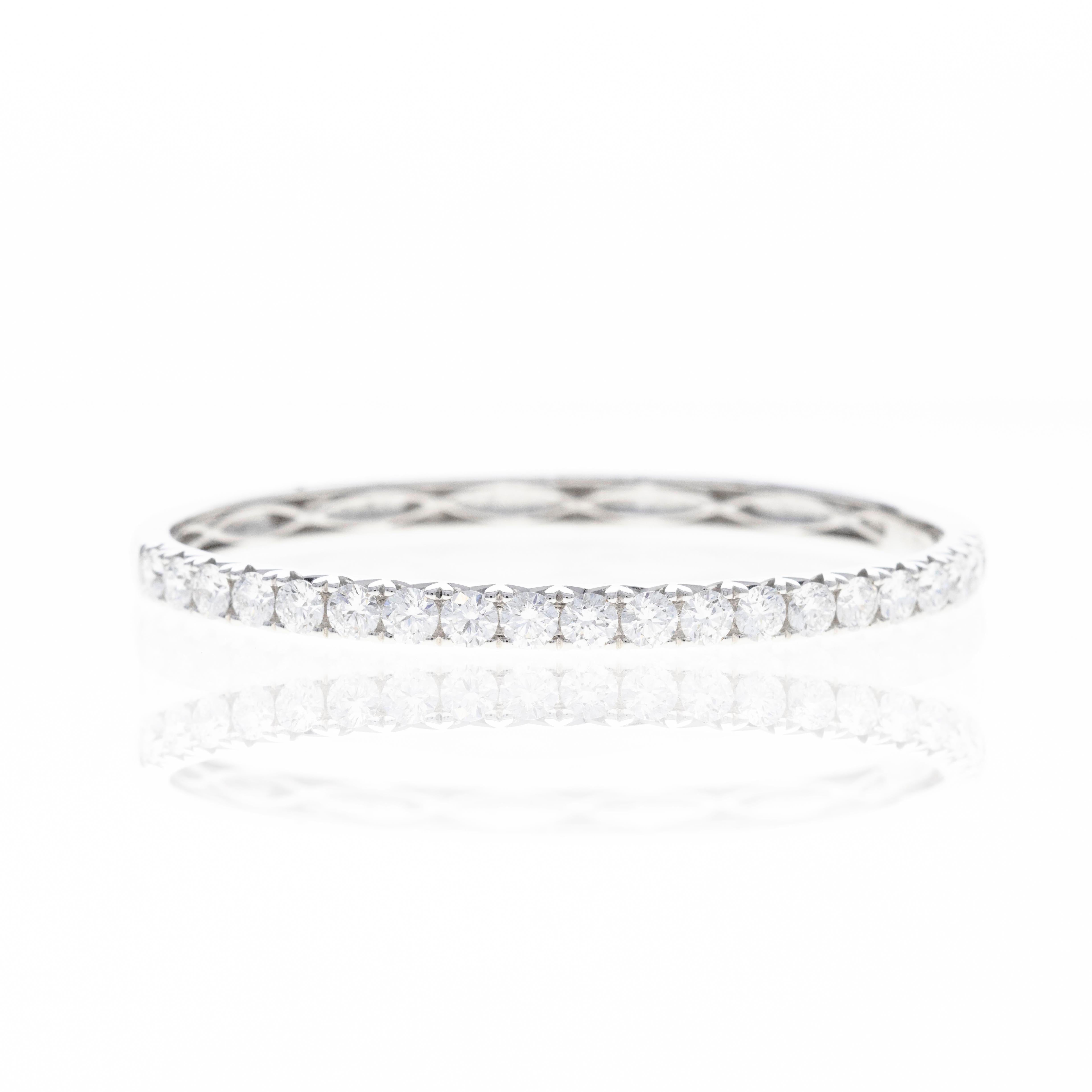 Lab Grown 5.15 Carat Round Diamond Bangle - Queen May