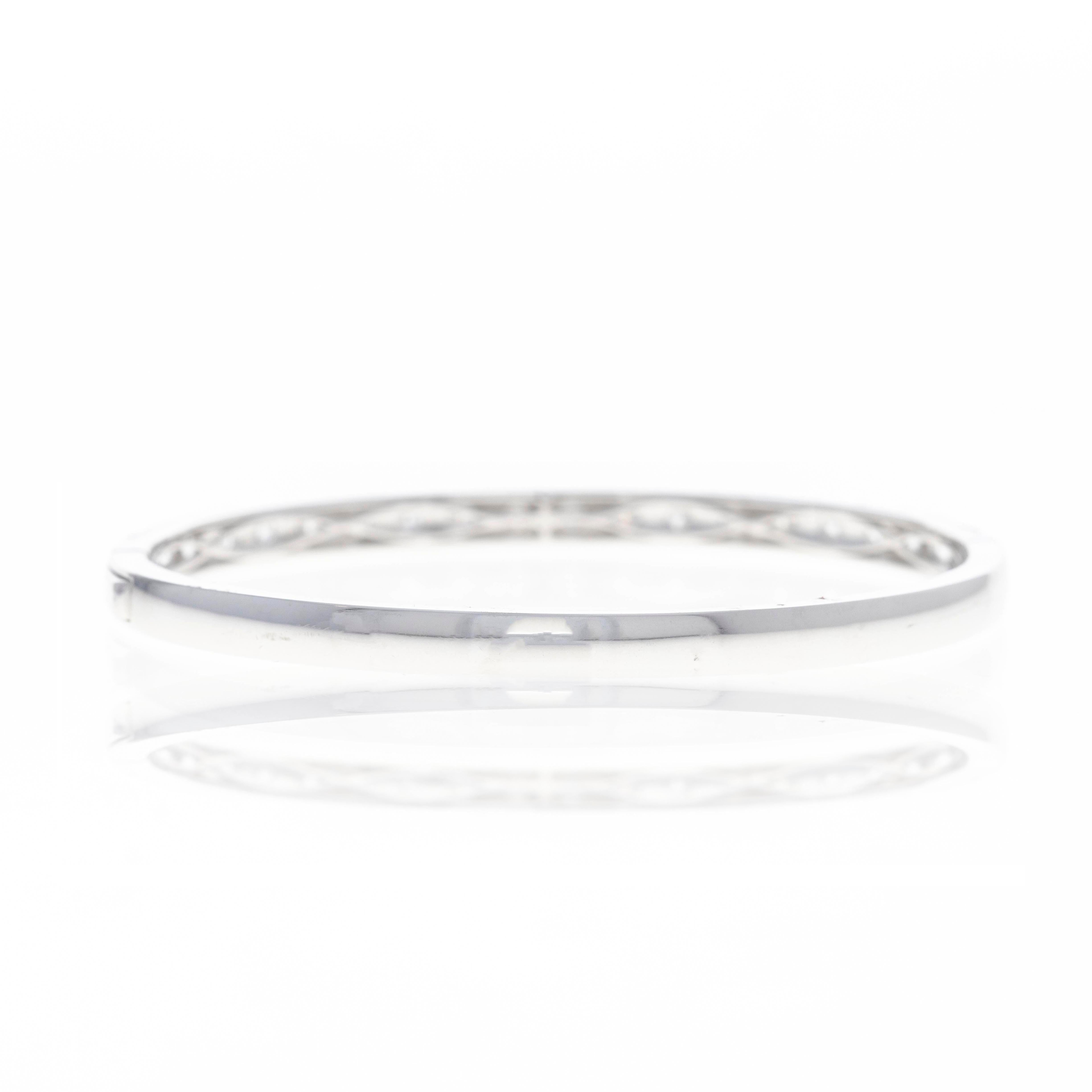 Lab Grown 5.15 Carat Round Diamond Bangle - Queen May