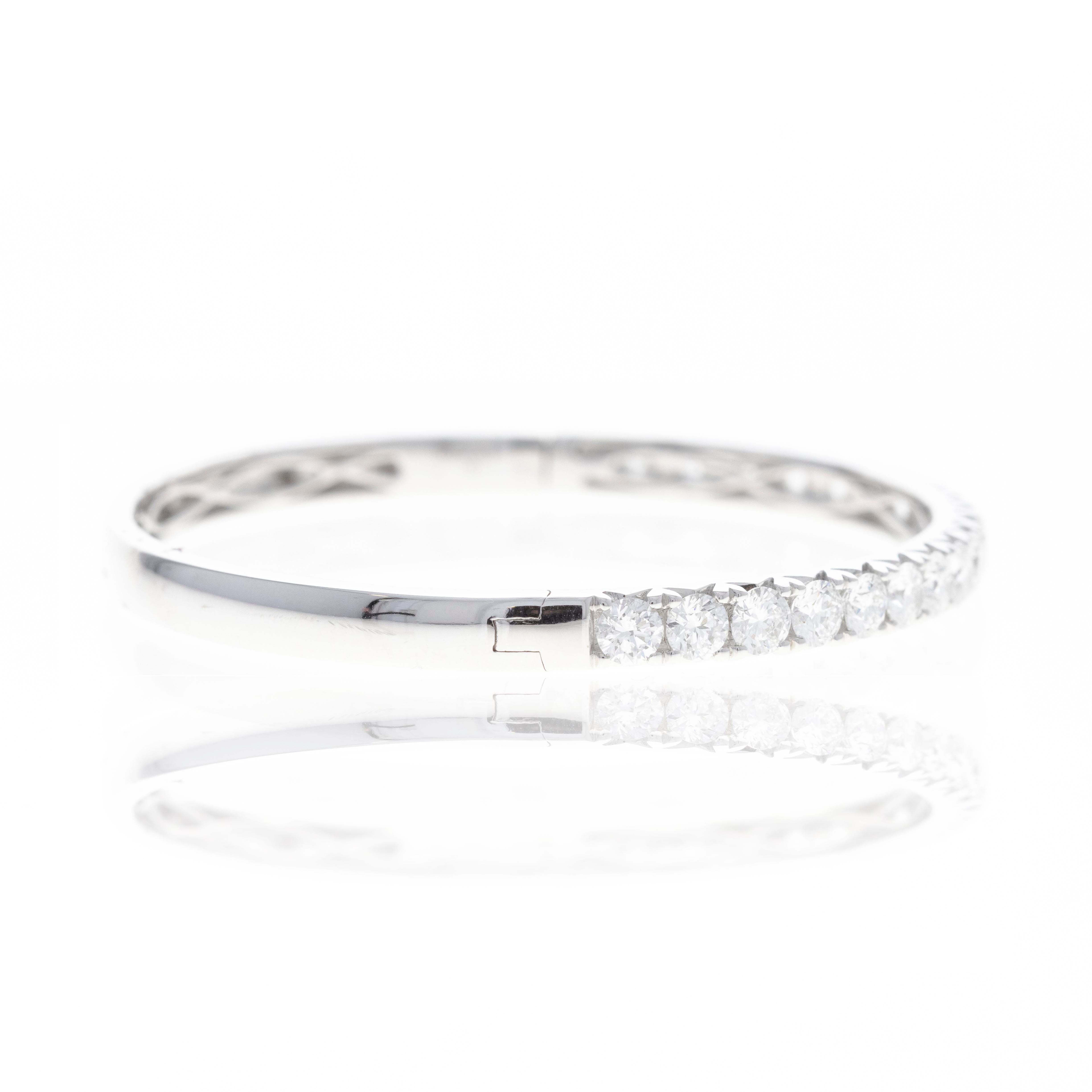 Lab Grown 5.15 Carat Round Diamond Bangle - Queen May