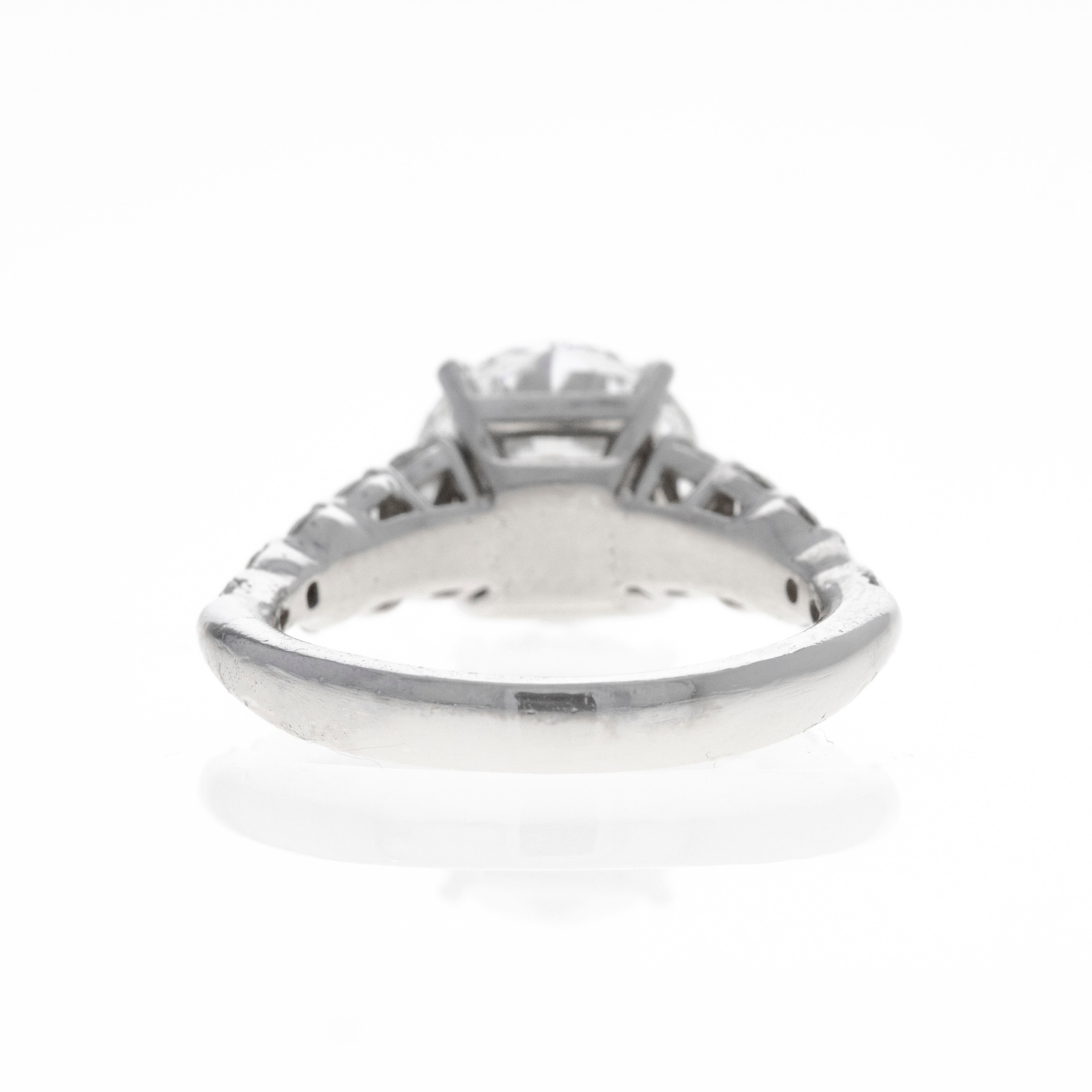 Platinum 4.03 Carat Round Brilliant Diamond Engagement Ring - Queen May