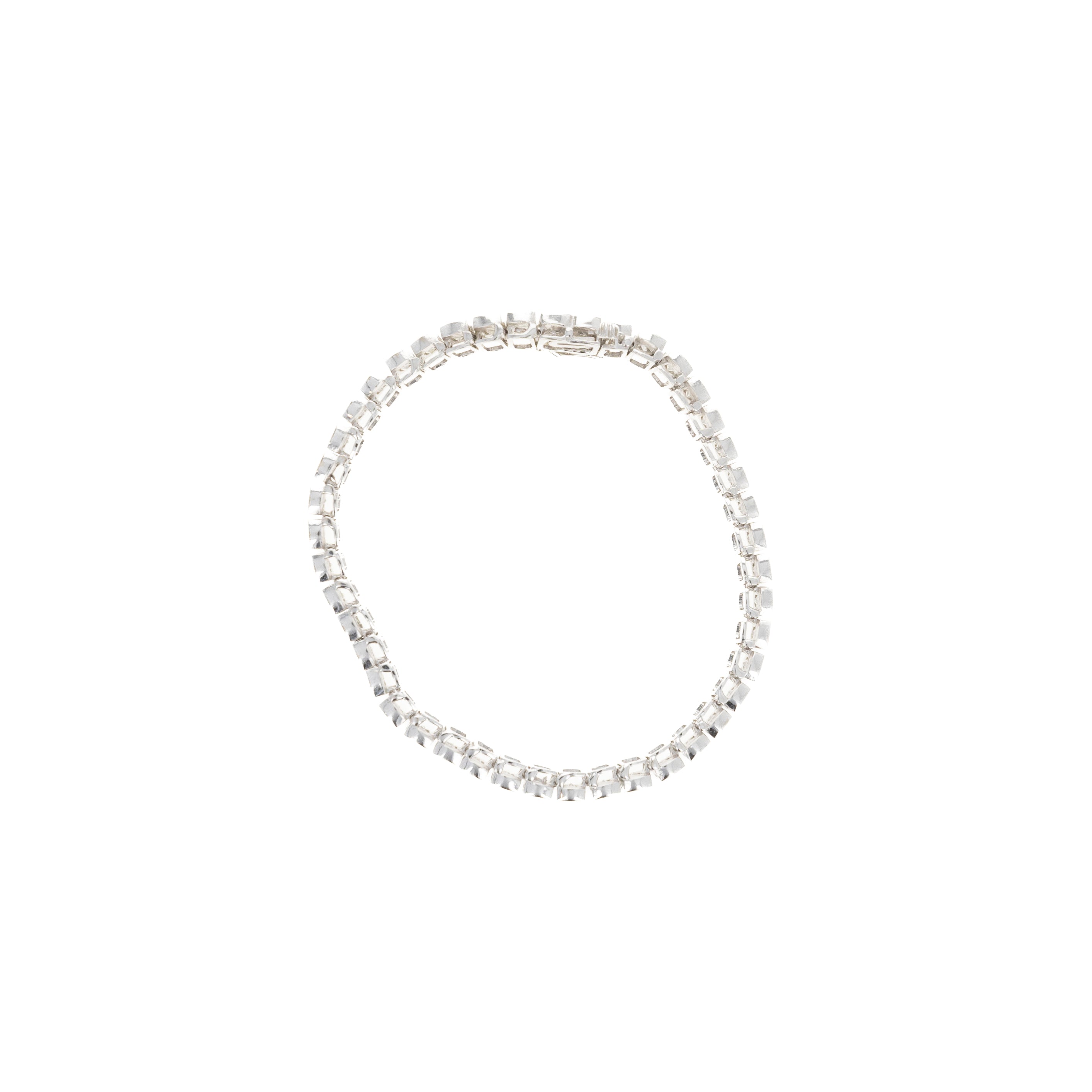Vintage 14K White Gold 4.5 Carat Channel Set Tennis Bracelet - Queen May