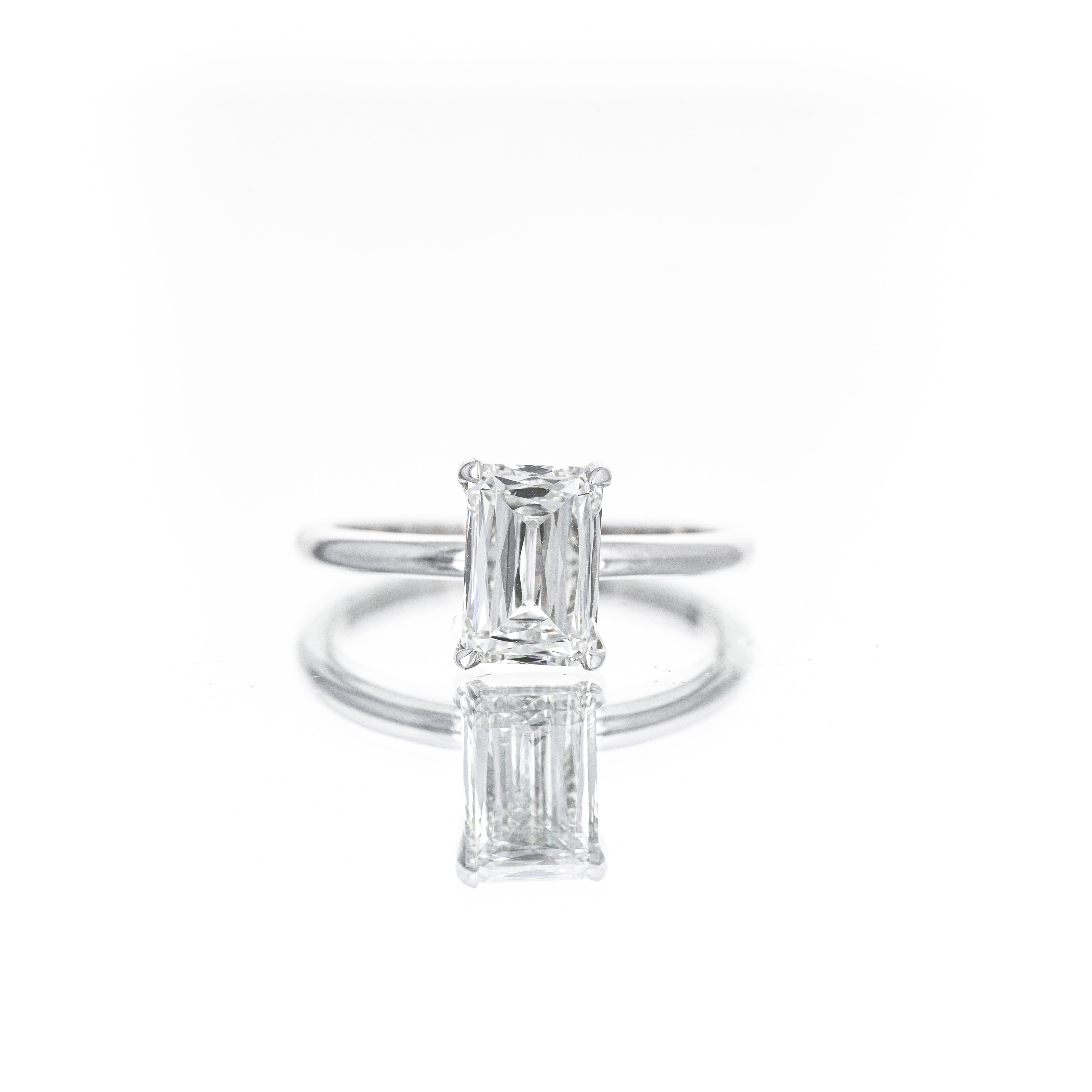 Lab Grown 2.02 Carat Crisscut Radiant Diamond Solitaire Engagement Ring - Queen May