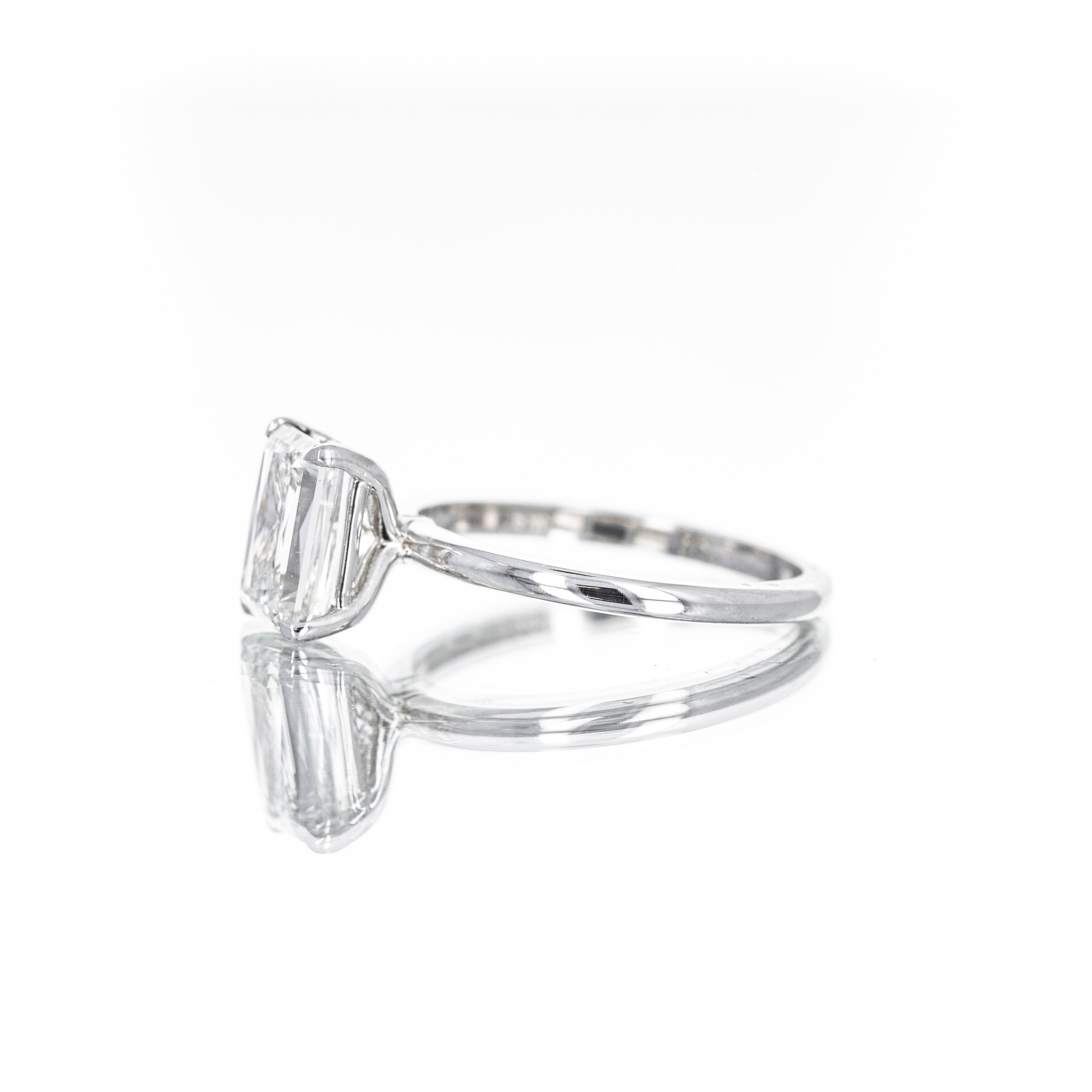 Lab Grown 2.02 Carat Crisscut Radiant Diamond Solitaire Engagement Ring - Queen May