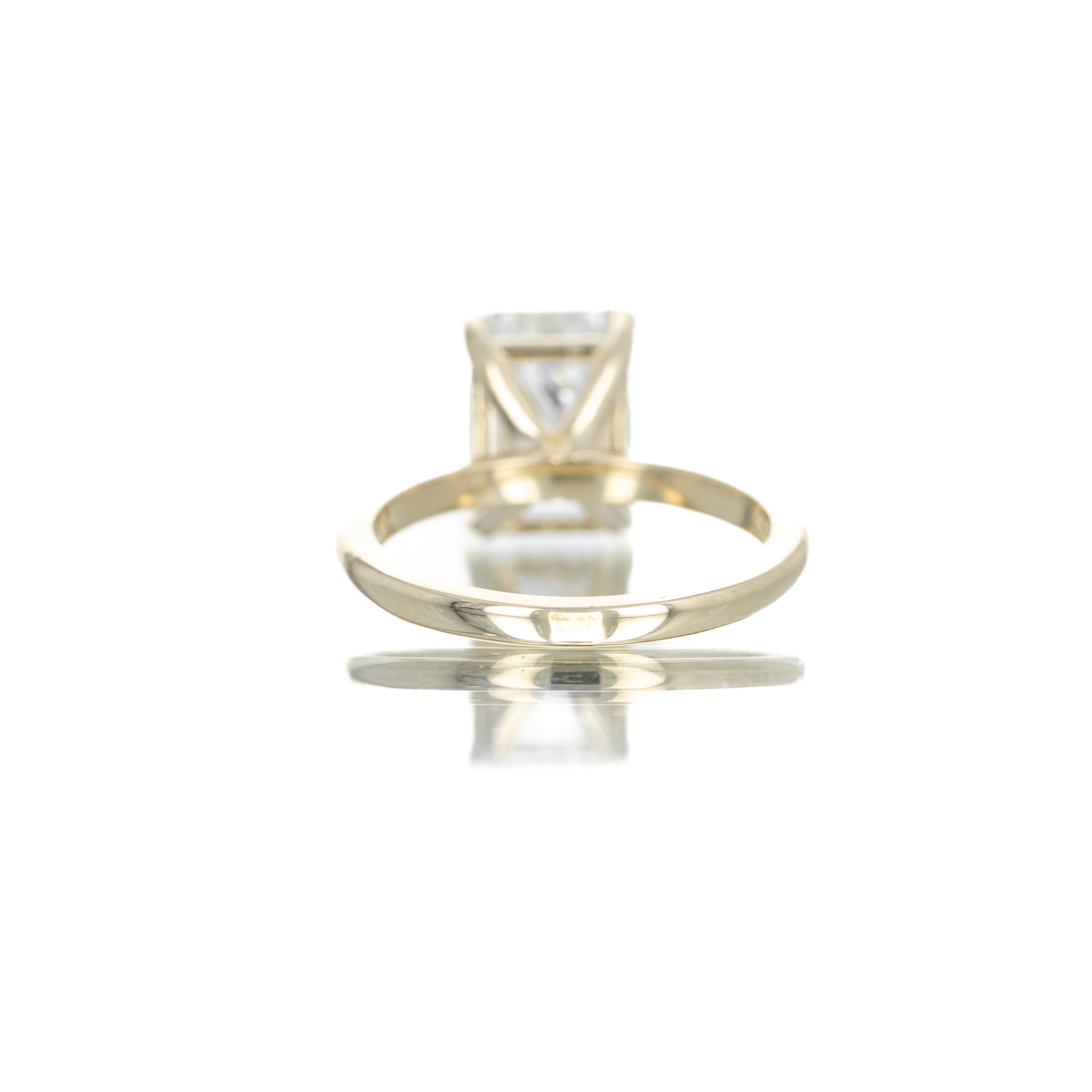 Lab Grown 4.01 Carat Emerald Diamond Solitaire Engagement Ring - Queen May