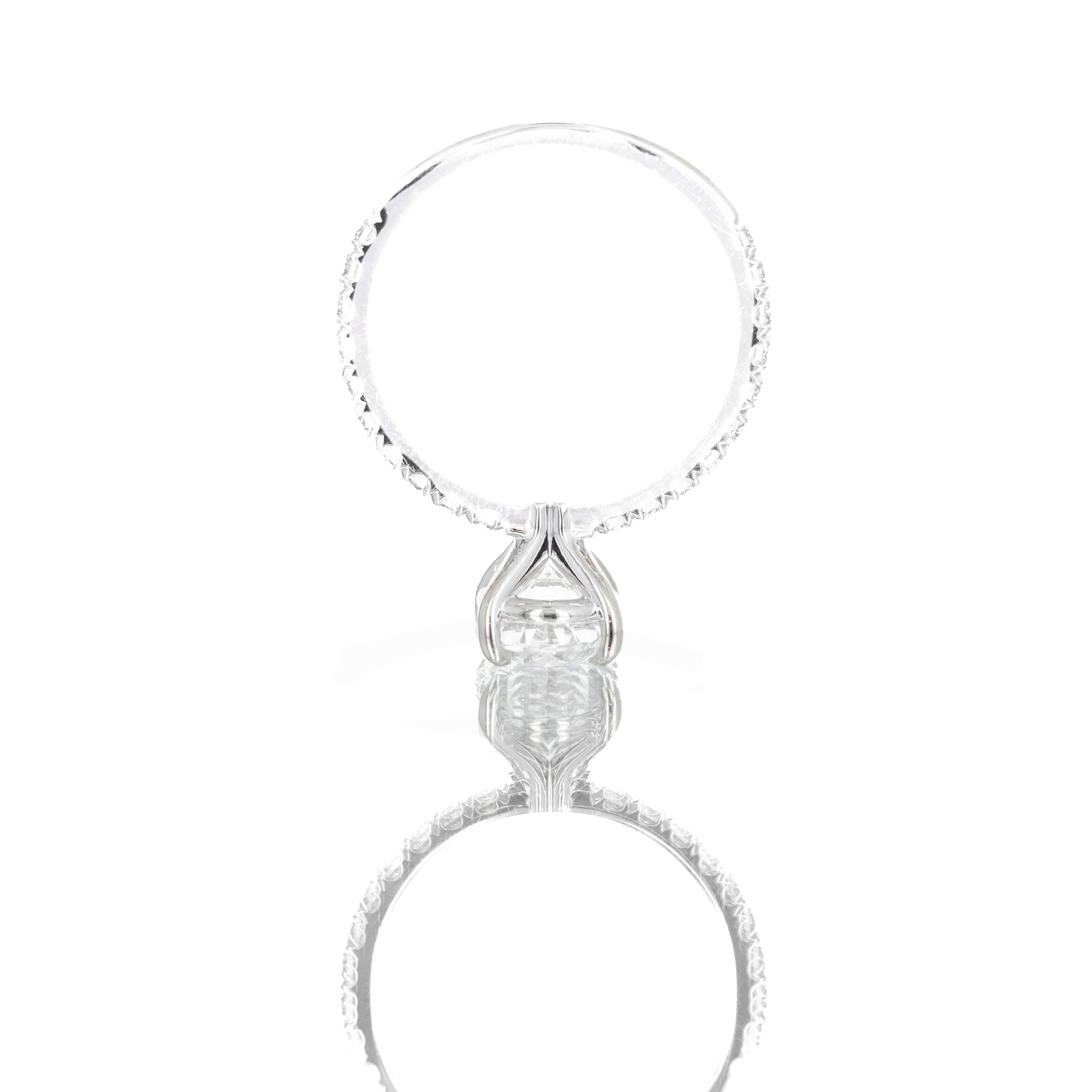 Lab Grown 2.07 Carat Lab Grown Oval Diamond Engagement Ring - Queen May