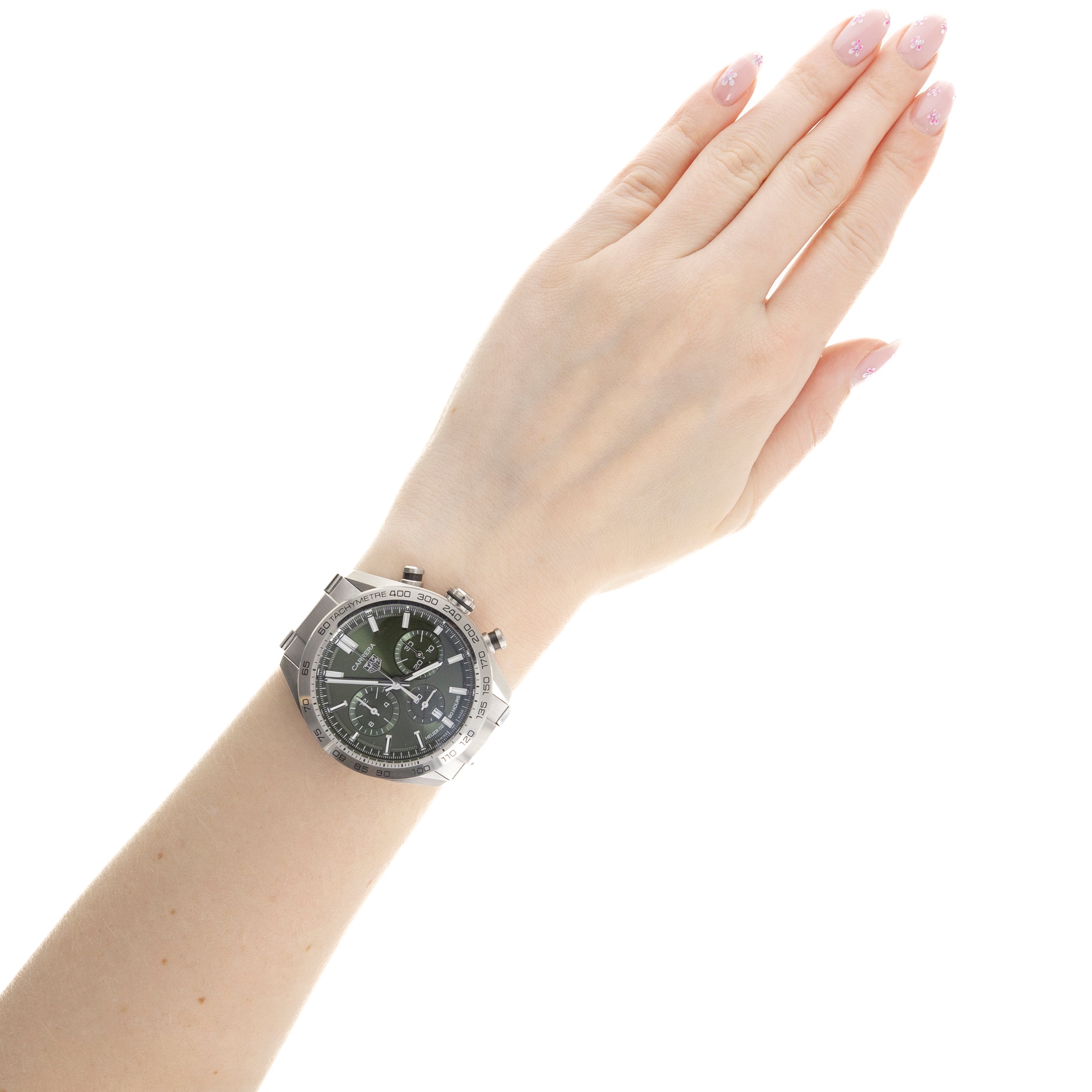 Tag Heuer Carrera 44MM Green Dial Chronograph Automatic Reference CBN2A10.BA0643 With Box and Papers - Queen May