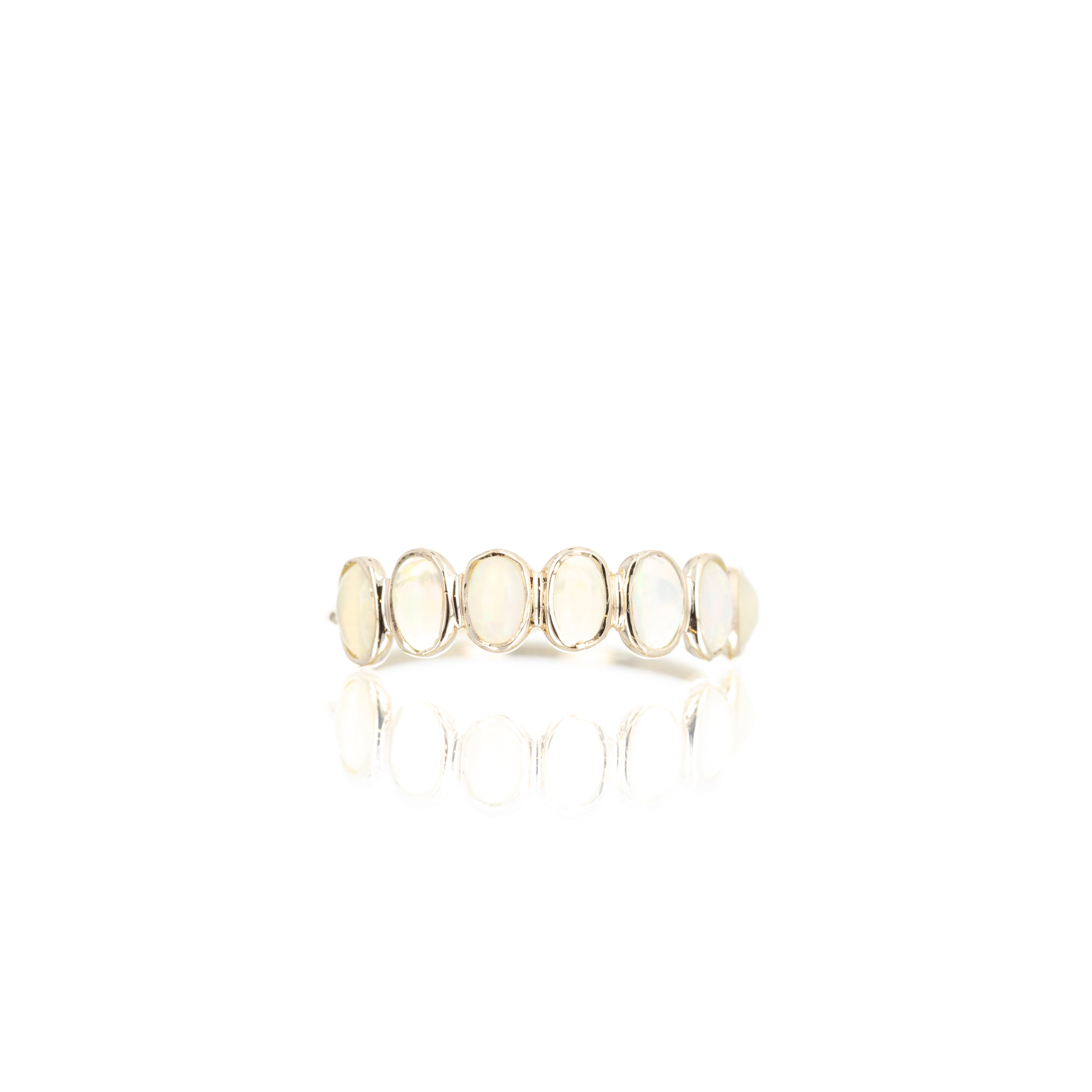 14K Yellow Gold 0.97 Carat Opal Bezel Ring - Queen May