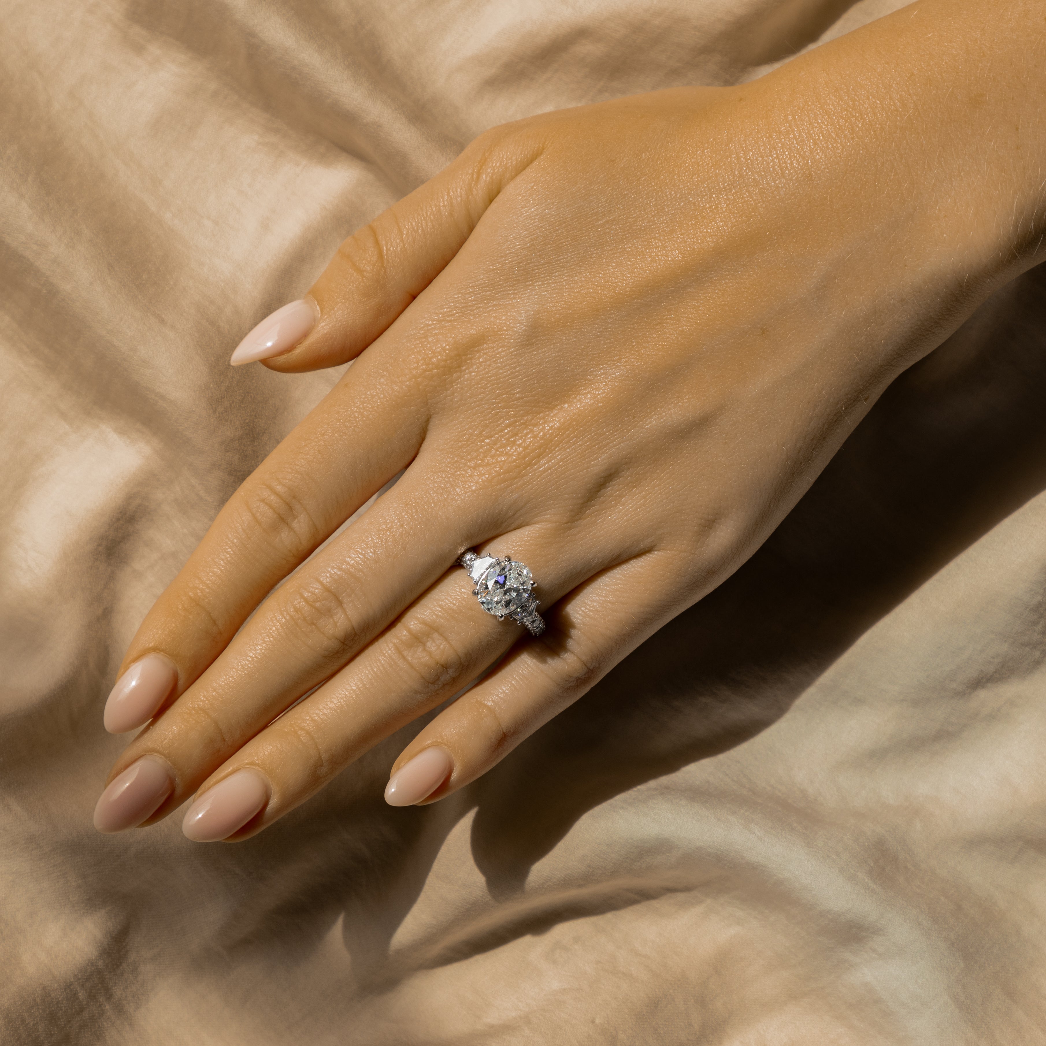 3.01 Carat Oval Diamond Engagement Ring GIA Certified - Queen May