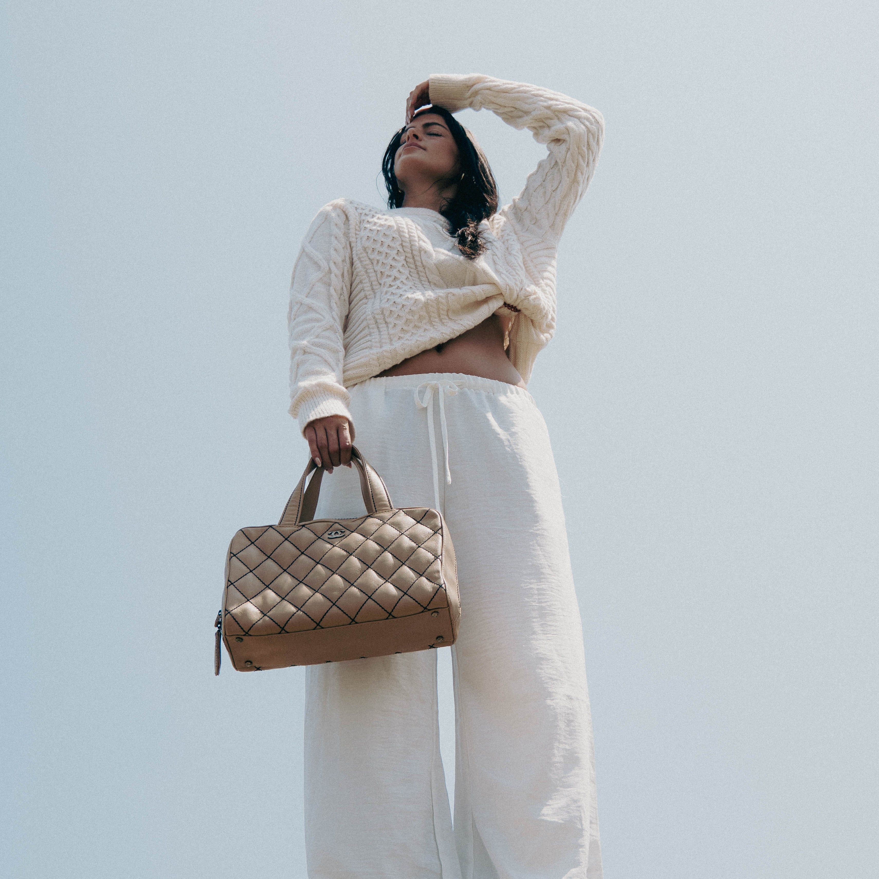 Vintage Chanel Surpique Bowler Bag - Queen May