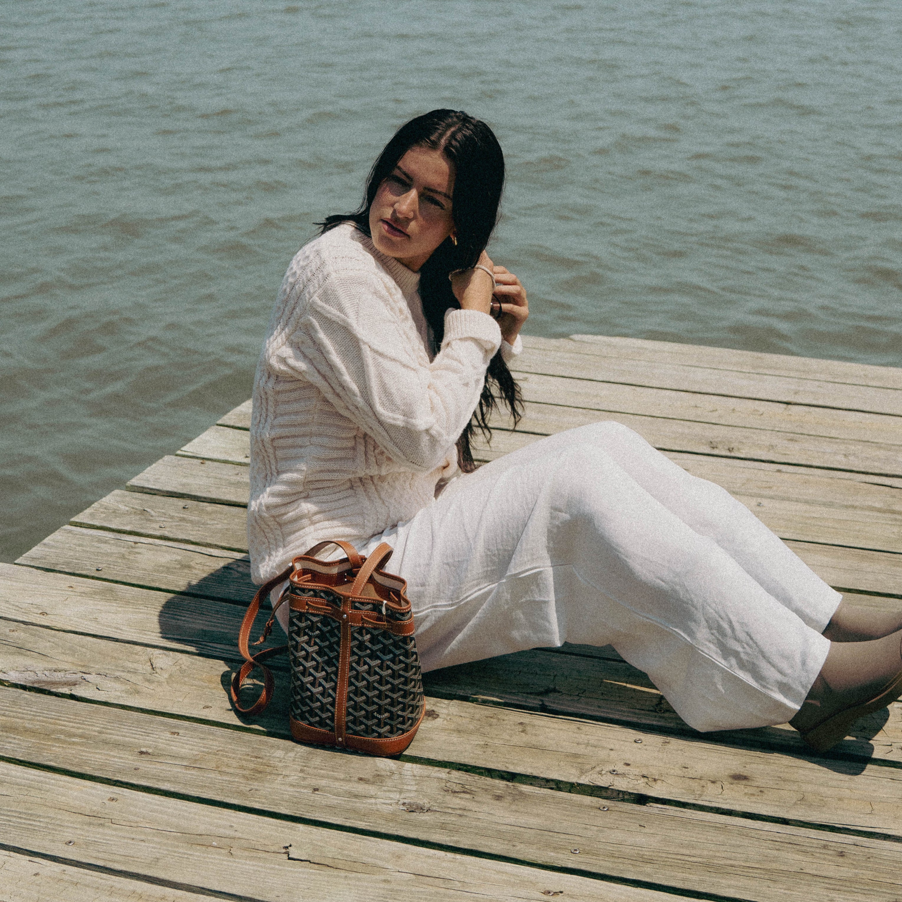 Goyard Petit Flot Bucket Bag Black & Tan - Queen May