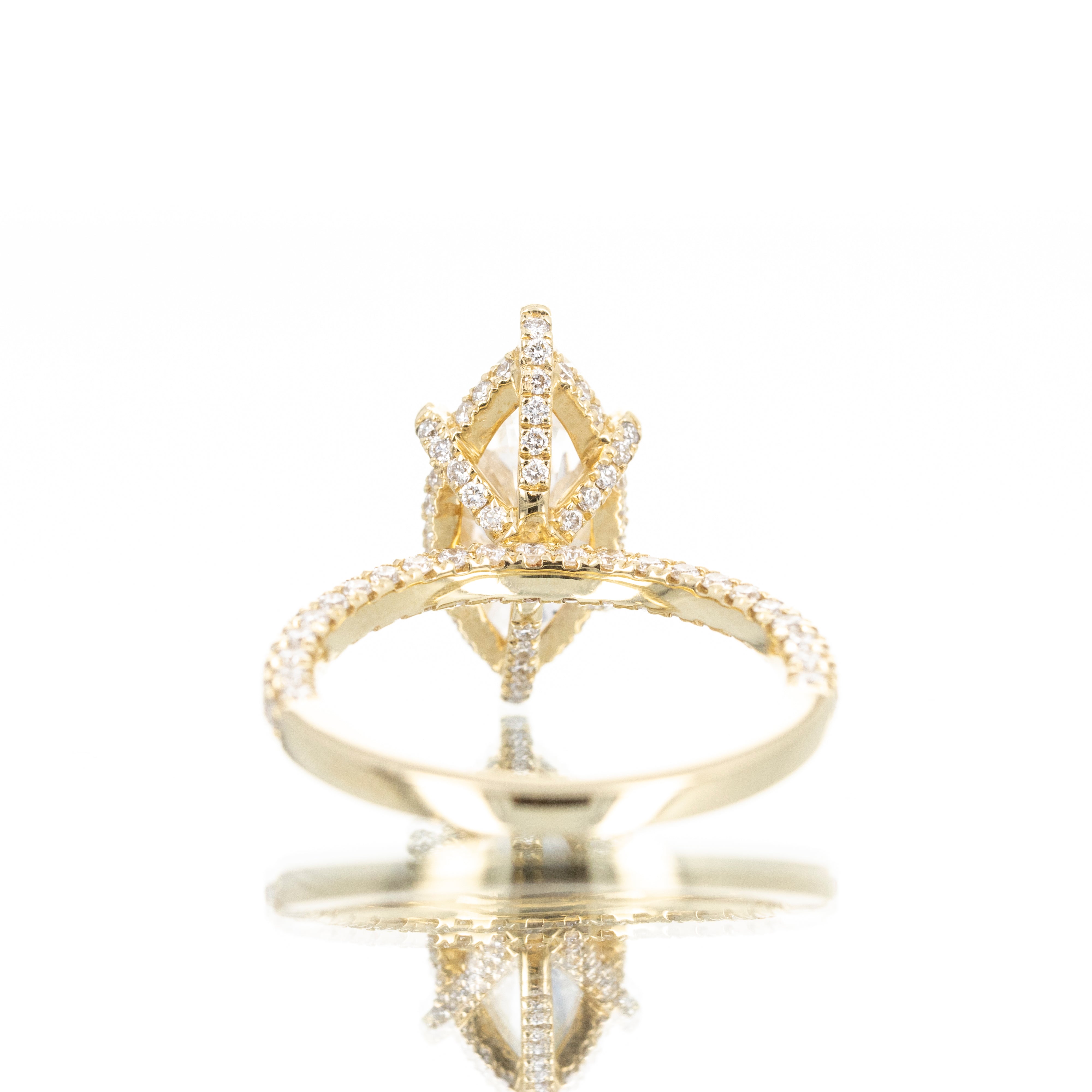 Lab Grown 3 Carat Marquise Diamond Engagement Ring - Queen May