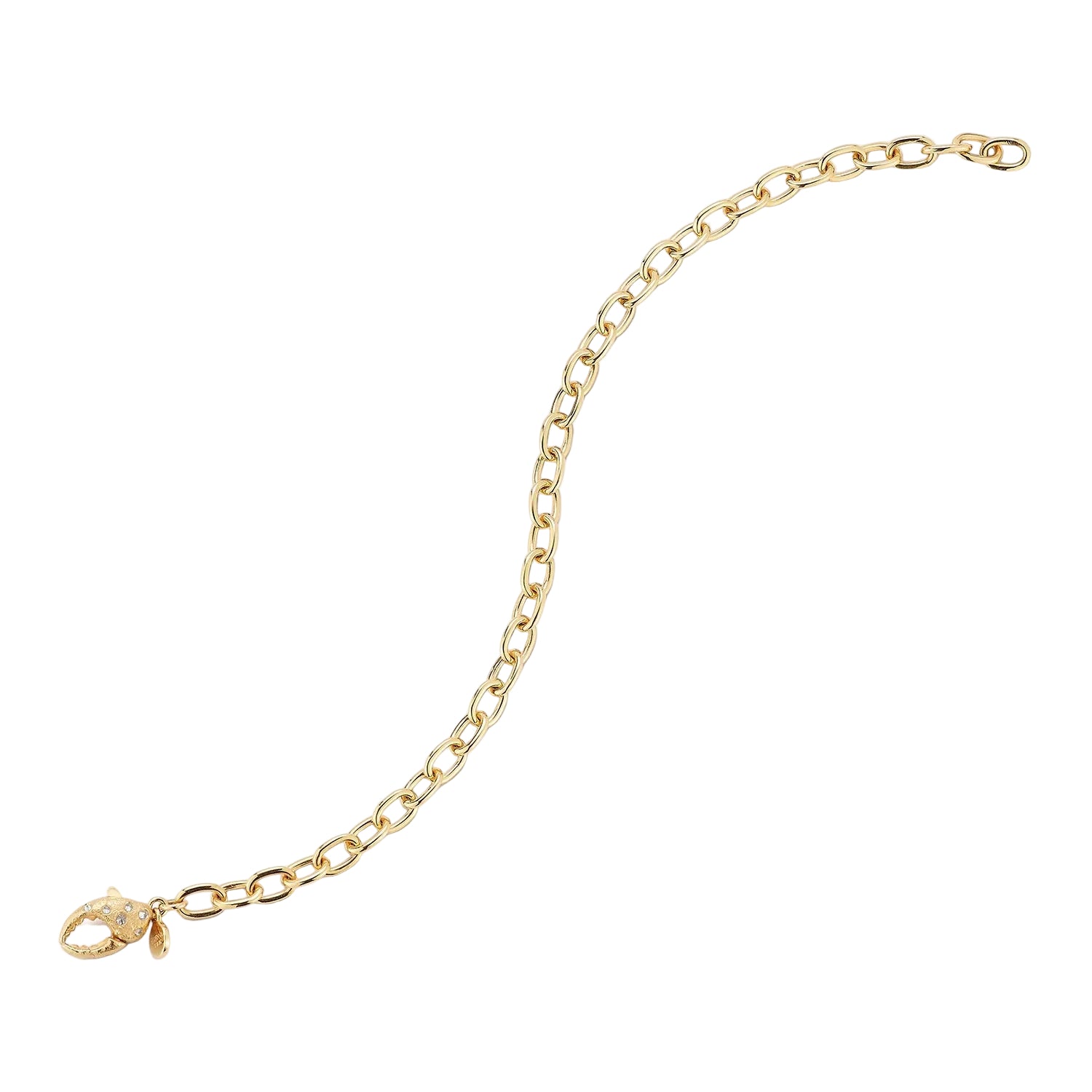 Renna Diamond Lobster Clasp Handmade Link Charm Bracelet