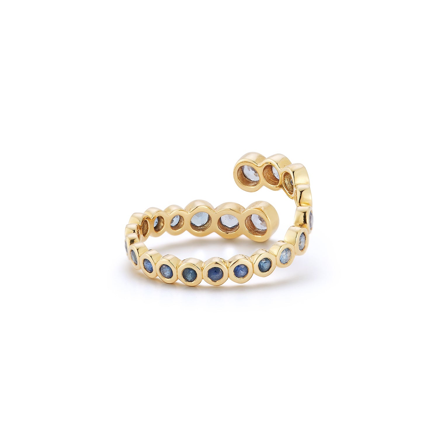 Renna Sapphire Ombré Open Wave Ring