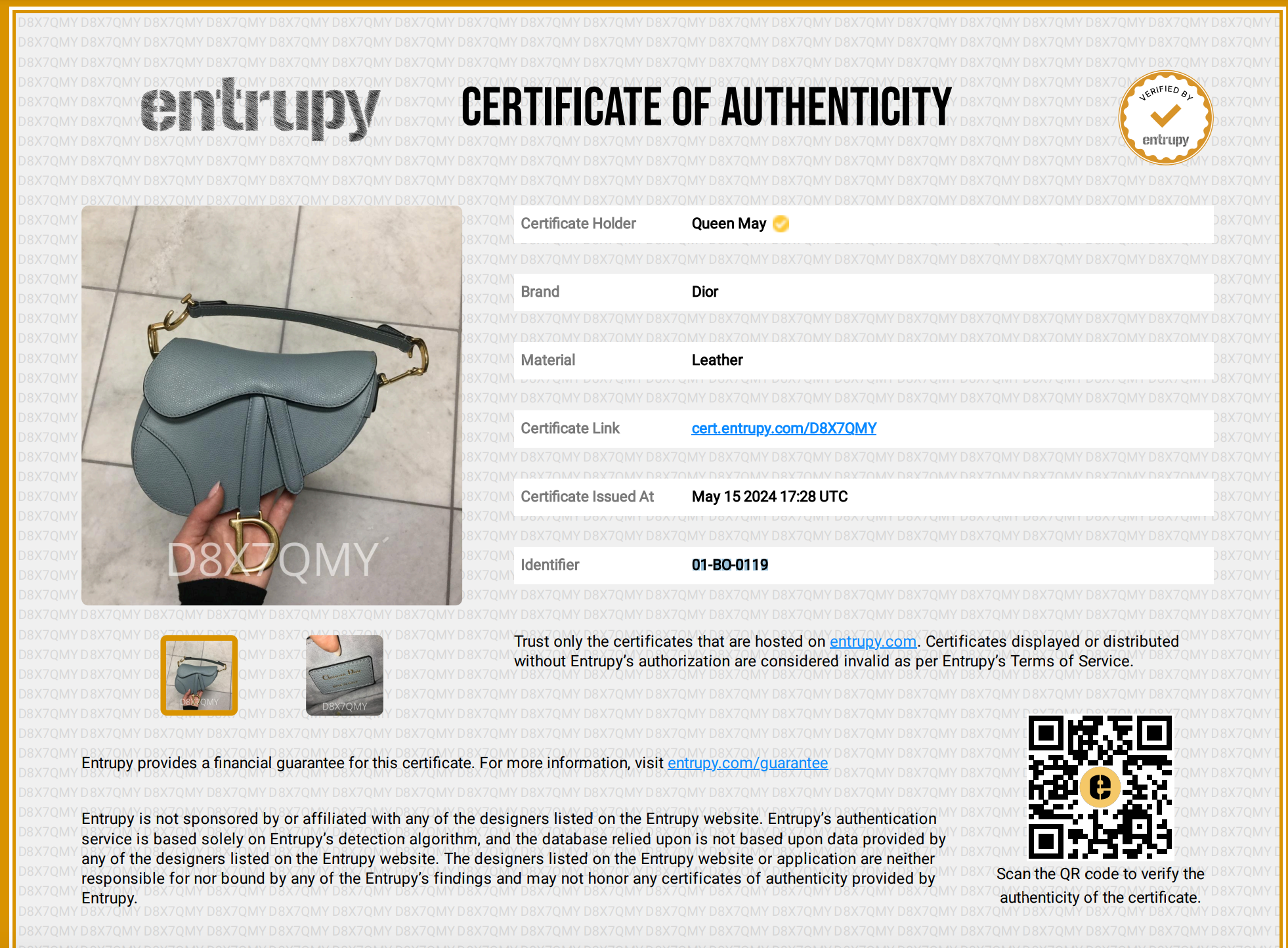 Christian Dior Leather Mini Saddle Bag - Queen May