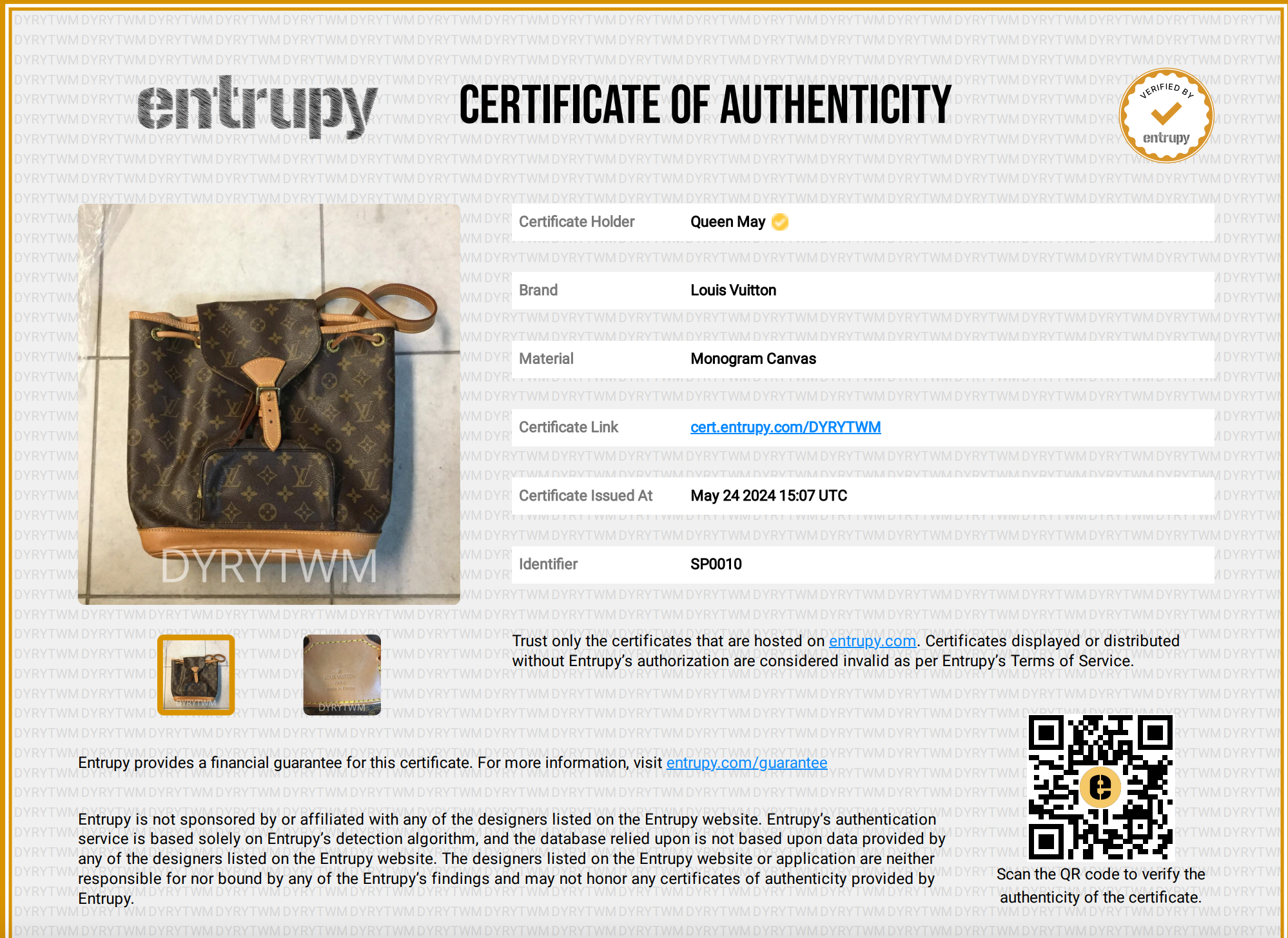 Louis Vuitton Monogram Montsouris MM - Queen May