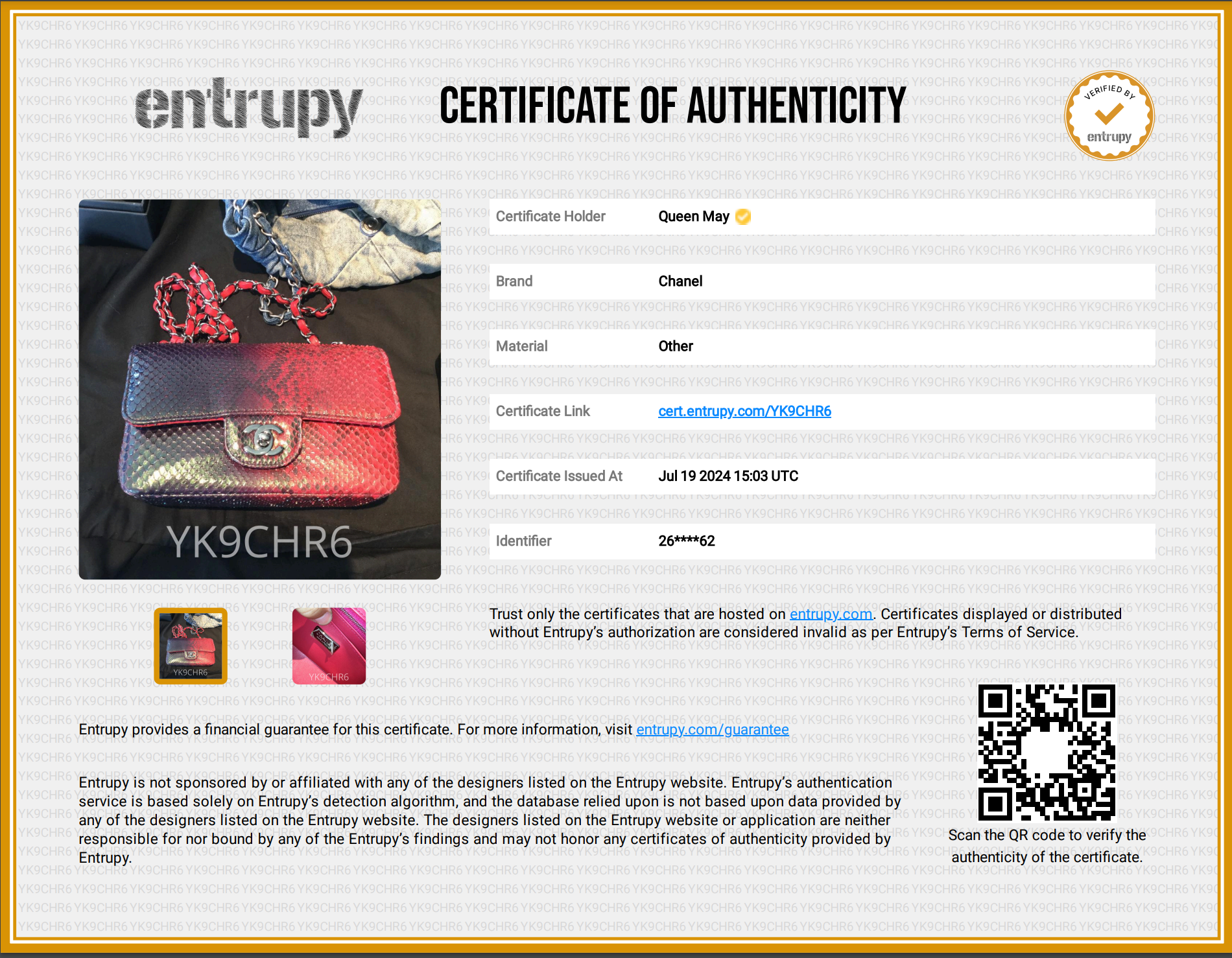 Chanel Mini Rectangular Flap Bag Red and Black Python Ruthenium Tone Hardware - Queen May