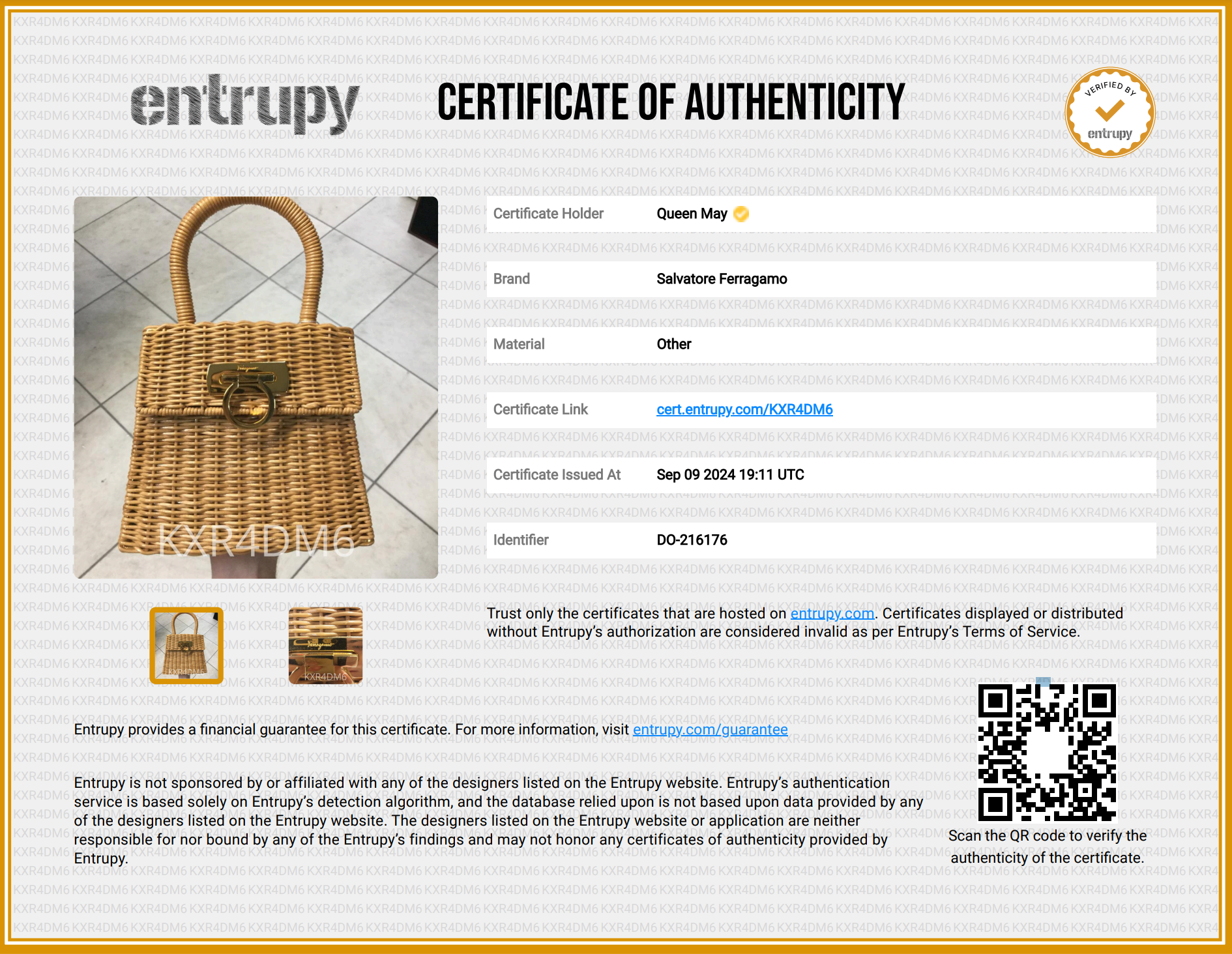 Salvatore Ferragamo Gancini Logo Top Handle Wicker Rattan Bag - Queen May