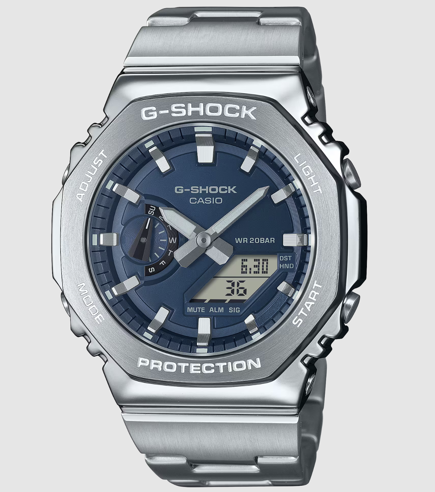 Casio G Shock GM2110D-2B Stainless Steel Sport Watch - Queen May