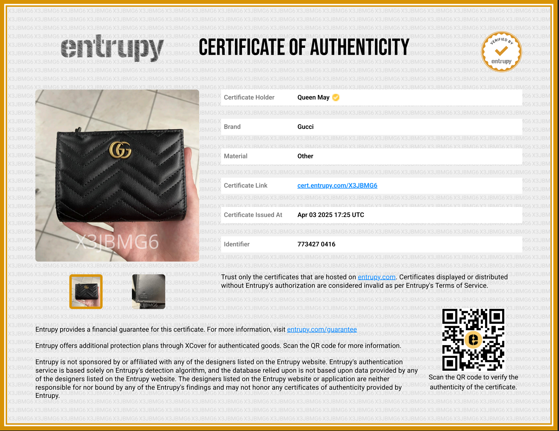 Gucci GG Marmont Card Case Wallet Black Leather - Queen May