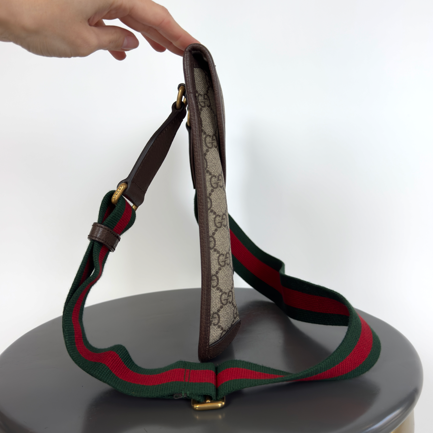 Gucci Supreme Monogran Web Medium Vintage Flap Messenger - Queen May