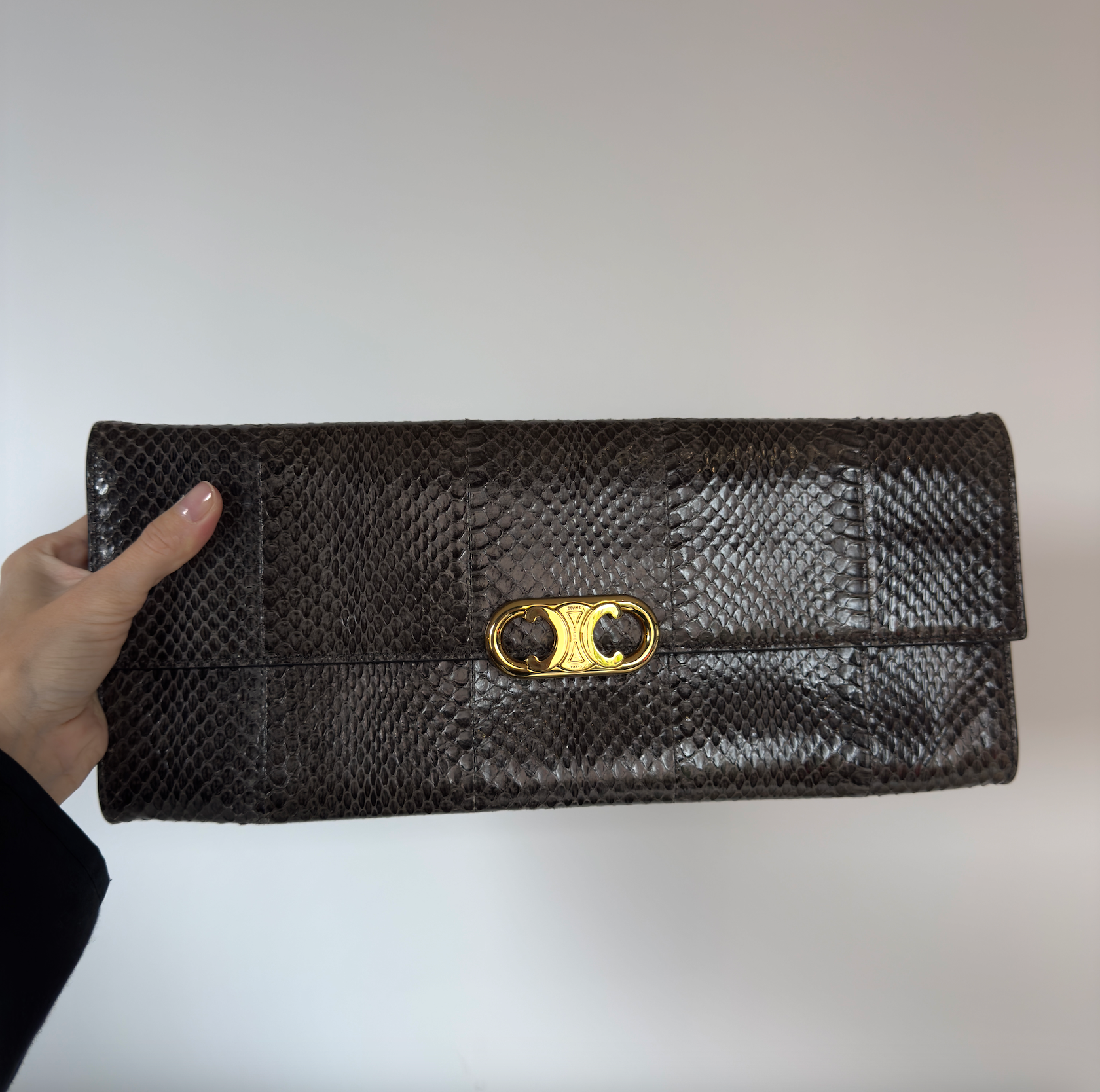 Celine Maillon Python Clutch - Queen May