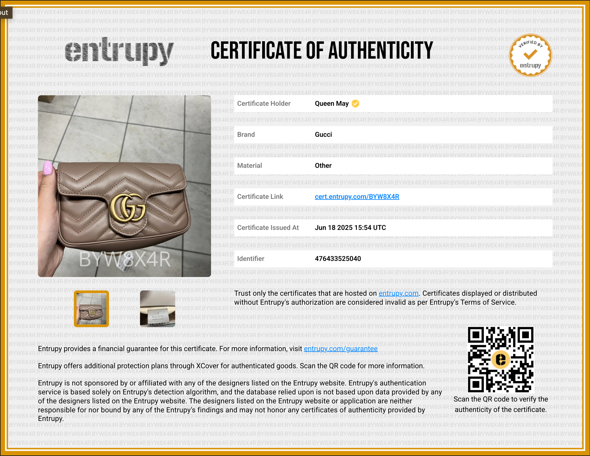 Gucci Marmont Super Mini - Queen May