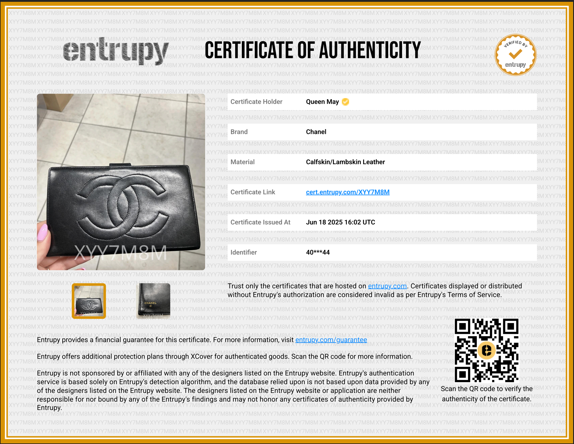 Vintage Chanel Lambskin Wallet - Queen May