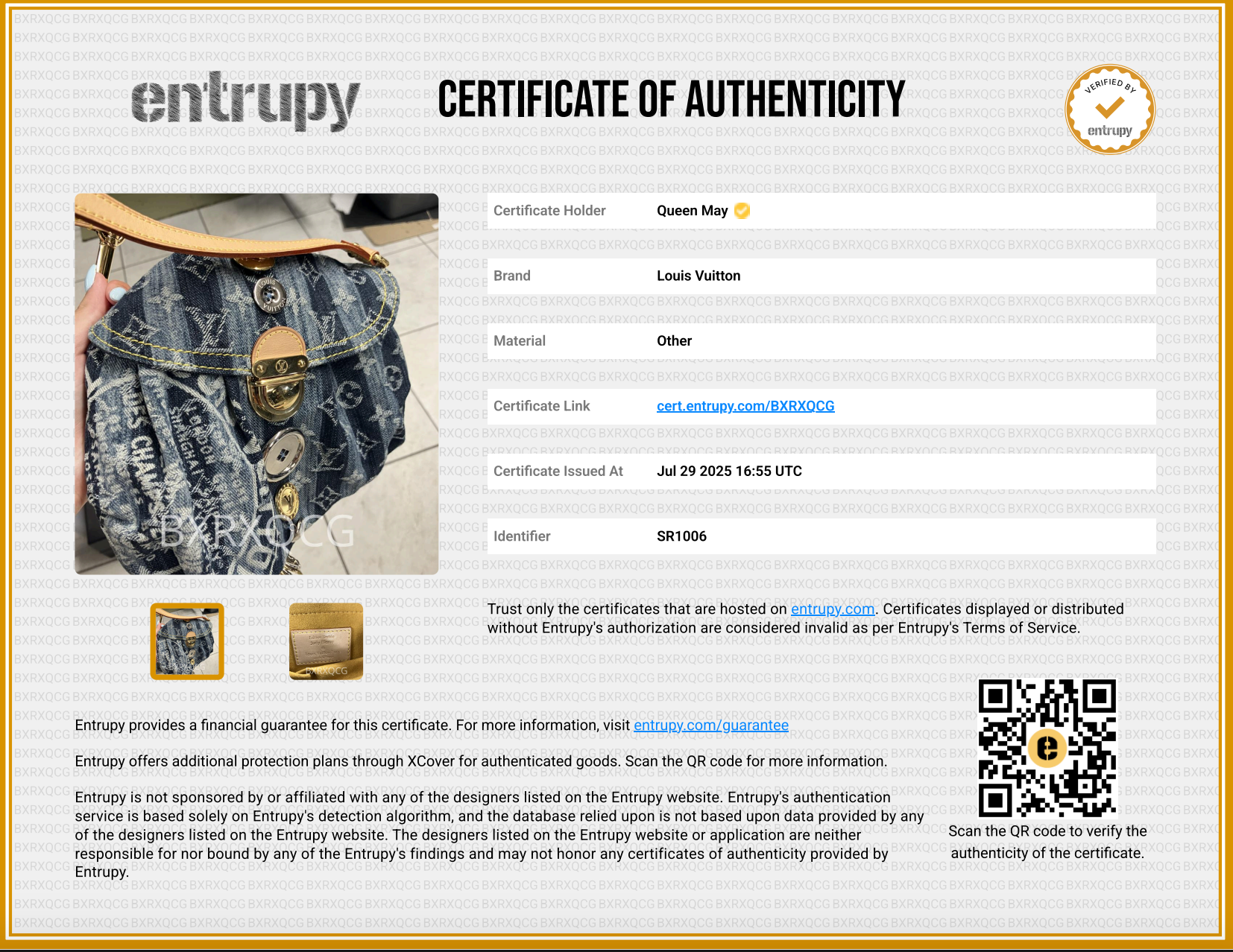 Rare Limited Edition Louis Vuitton Blue Monogram Raye Denim Judy Blame Mini Pleaty Gold & Silver Hardware, 2008 6 Charms