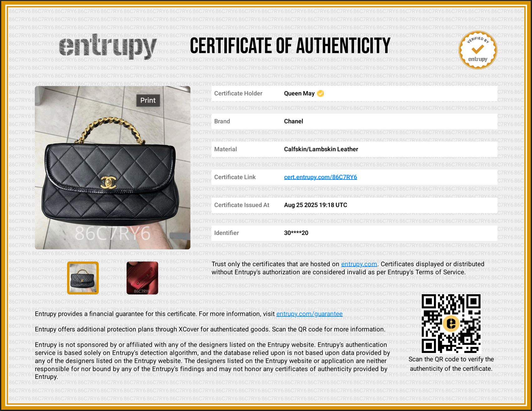 Chanel CC Chain Handle Flap Bag Quilted Crumpled Lambskin - Queen May