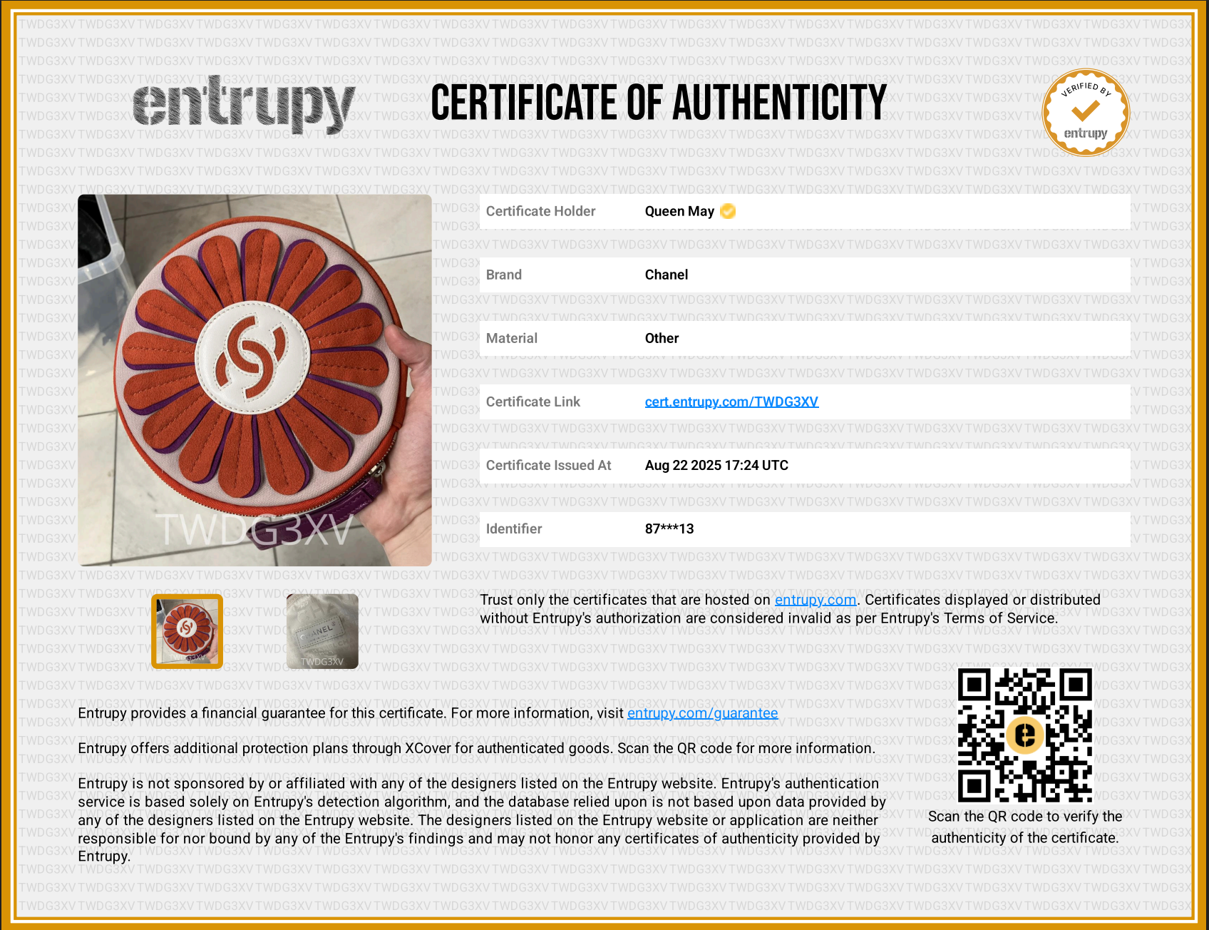 Ultra Rare 2004 Chanel Flower Power Wristlet - Queen May