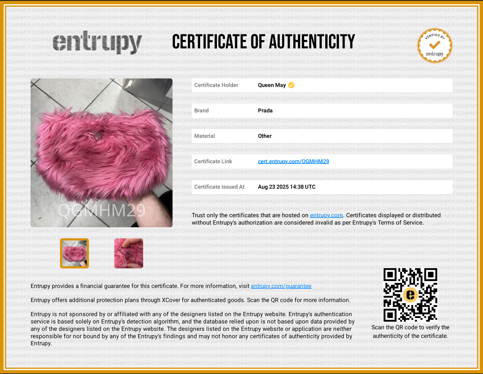 Prada Faux Fur Clutch Pink - Queen May