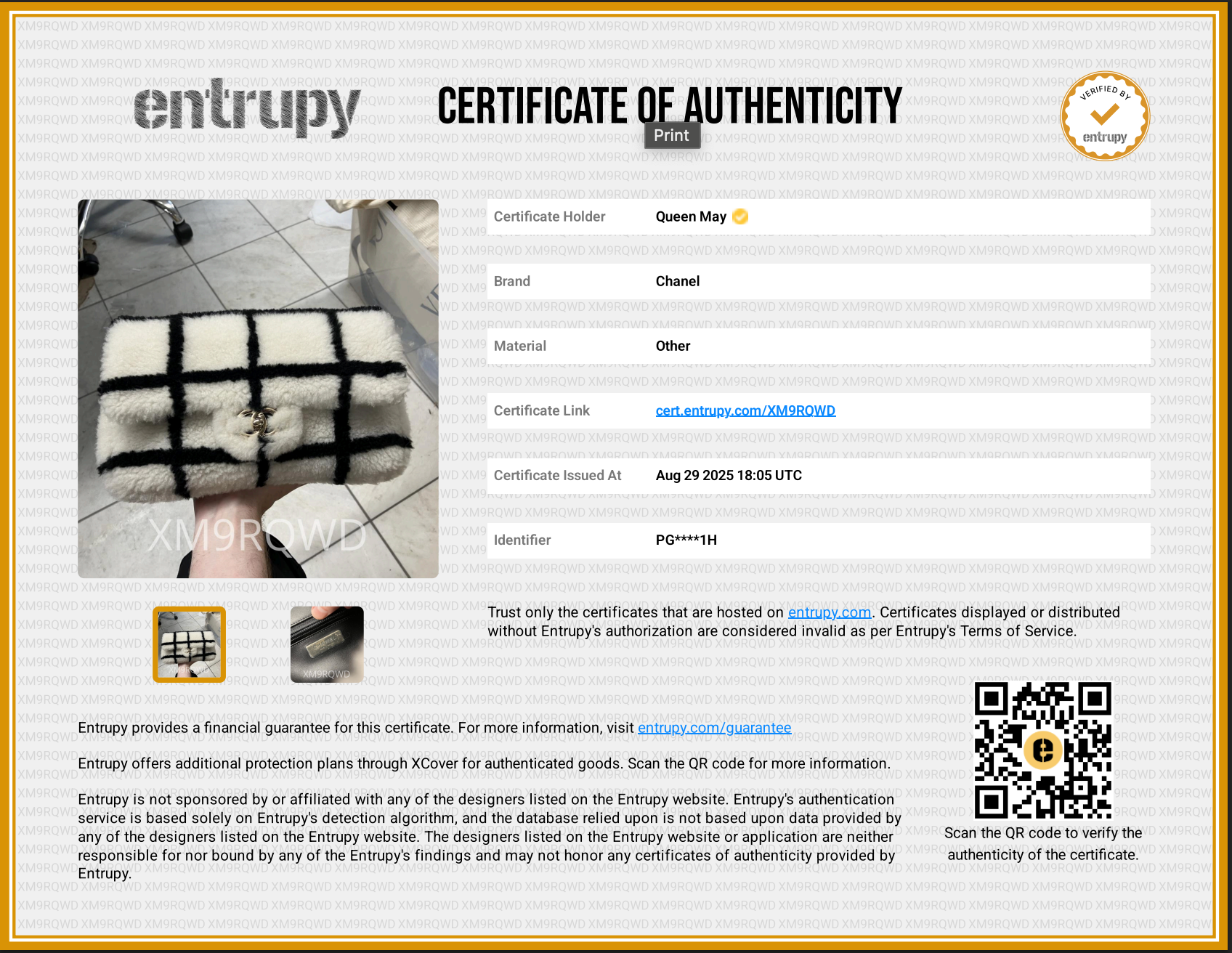 Chanel Black and White Shearling Flap - Queen May