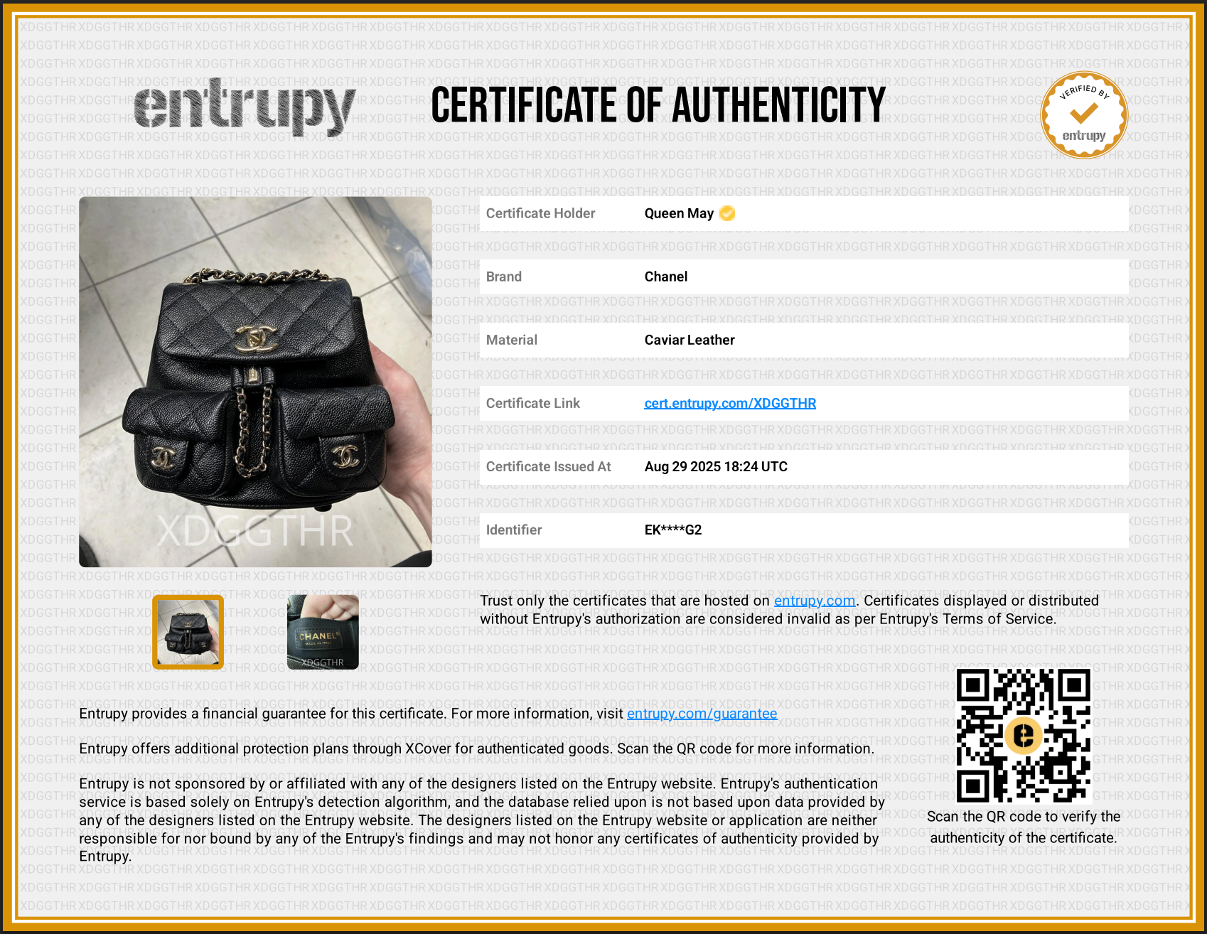 Chanel Duma Backpack Black Caviar Leather - Queen May