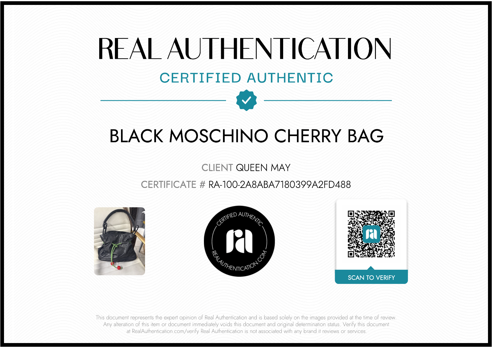 Moschino Cherry Shoulder Bag - Queen May