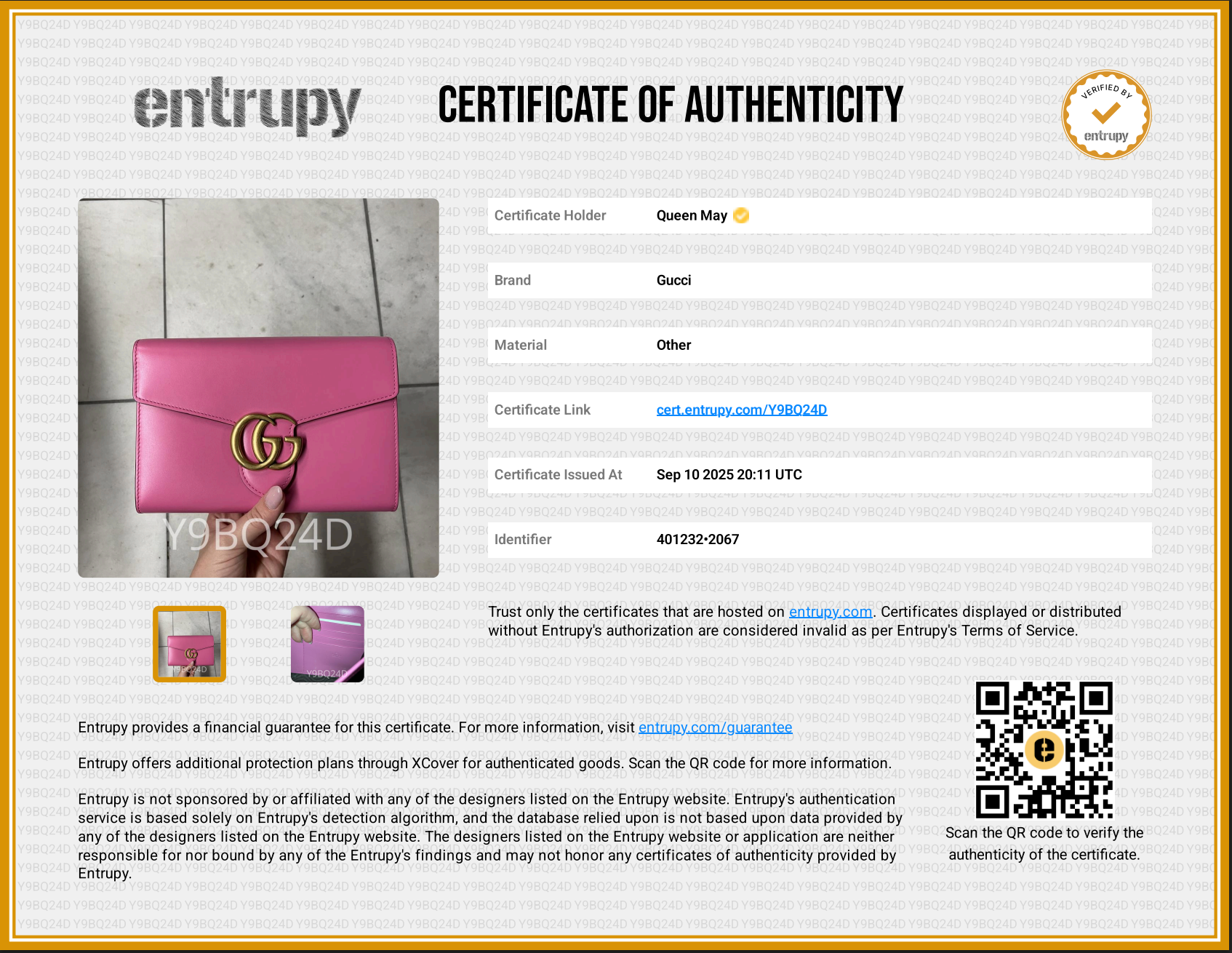 Gucci GG Marmont Chain Wallet Barbie Pink - Queen May