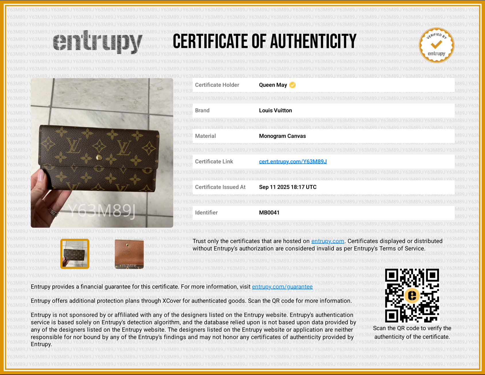 Louis Vuitton Monogram Wallet - Queen May