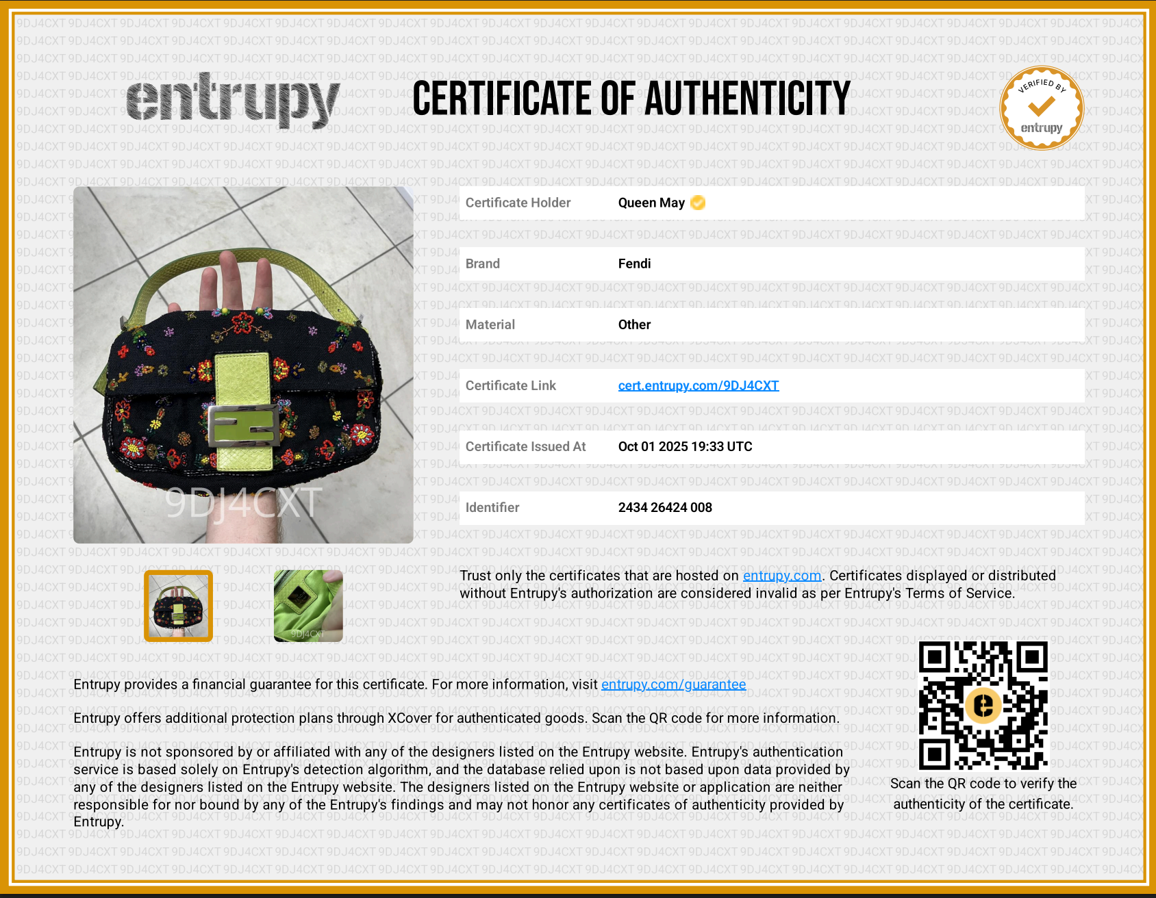 Rare Fendi Black Floral Beaded Baguette With Green Python Strap and Flap - Queen May