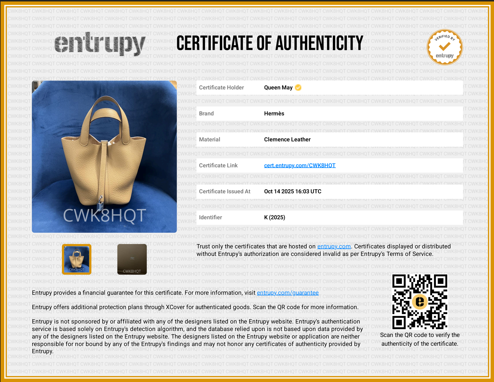 Hermes 2025 Clemence Picotin Lock 18 - Queen May