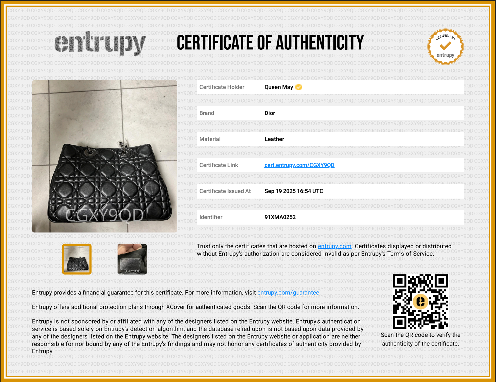 Christian Dior Lady 95.22 Bag Cannage Embossed Leather Large - Queen May