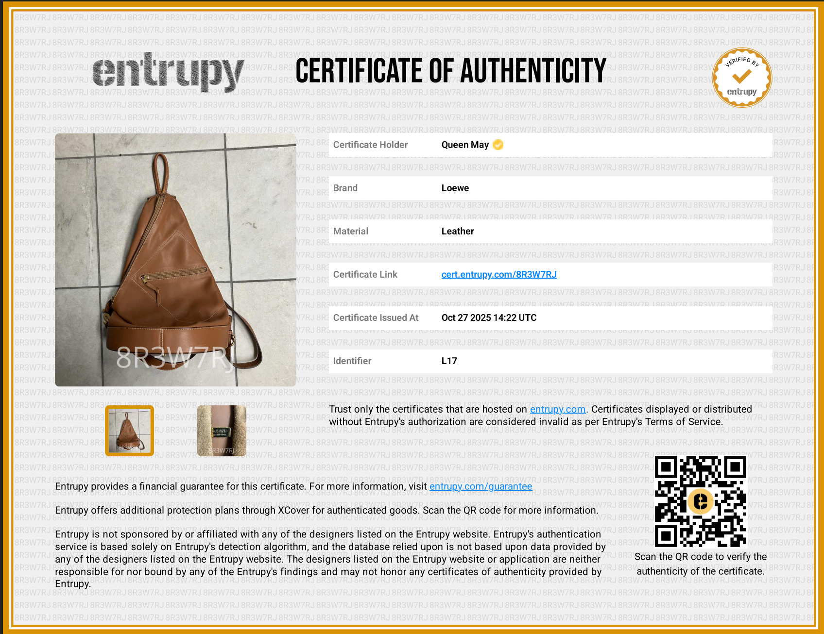 Loewe Anton Leather Backpack - Queen May