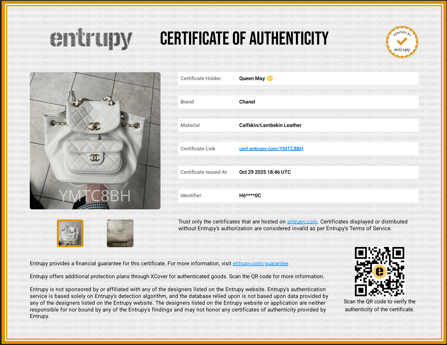 Chanel Small Duma Pockets Drawstring Backpack White - Queen May