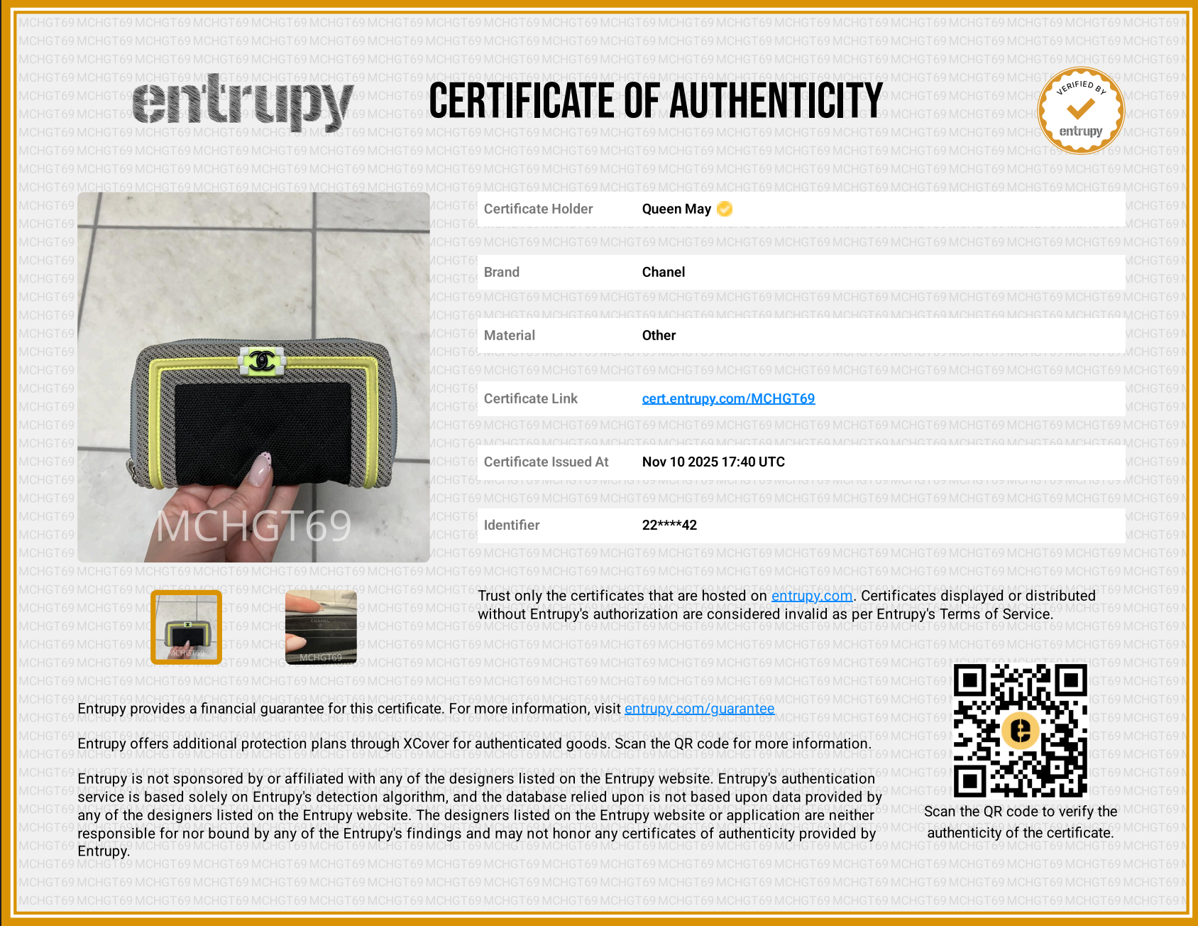 Chanel Small Zipped Boy Wallet Limited Edition - Queen May