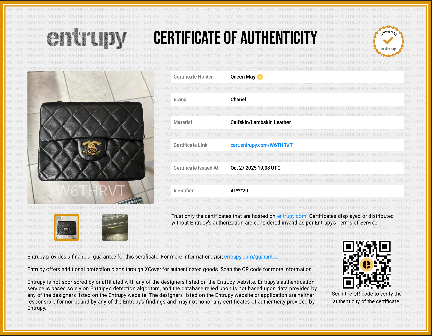 Vintage Chanel Mini Square Lambskin Flap Bag Black - Queen May