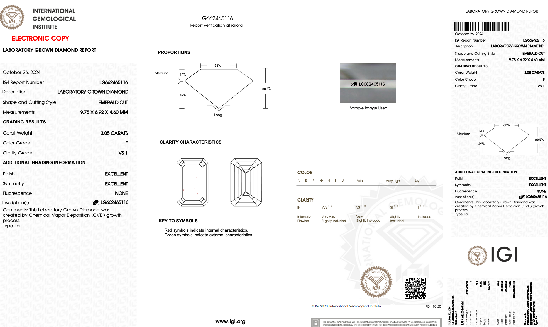 Lab Grown 5 Carat Emerald Diamond Three Stone Engagement Ring - Queen May