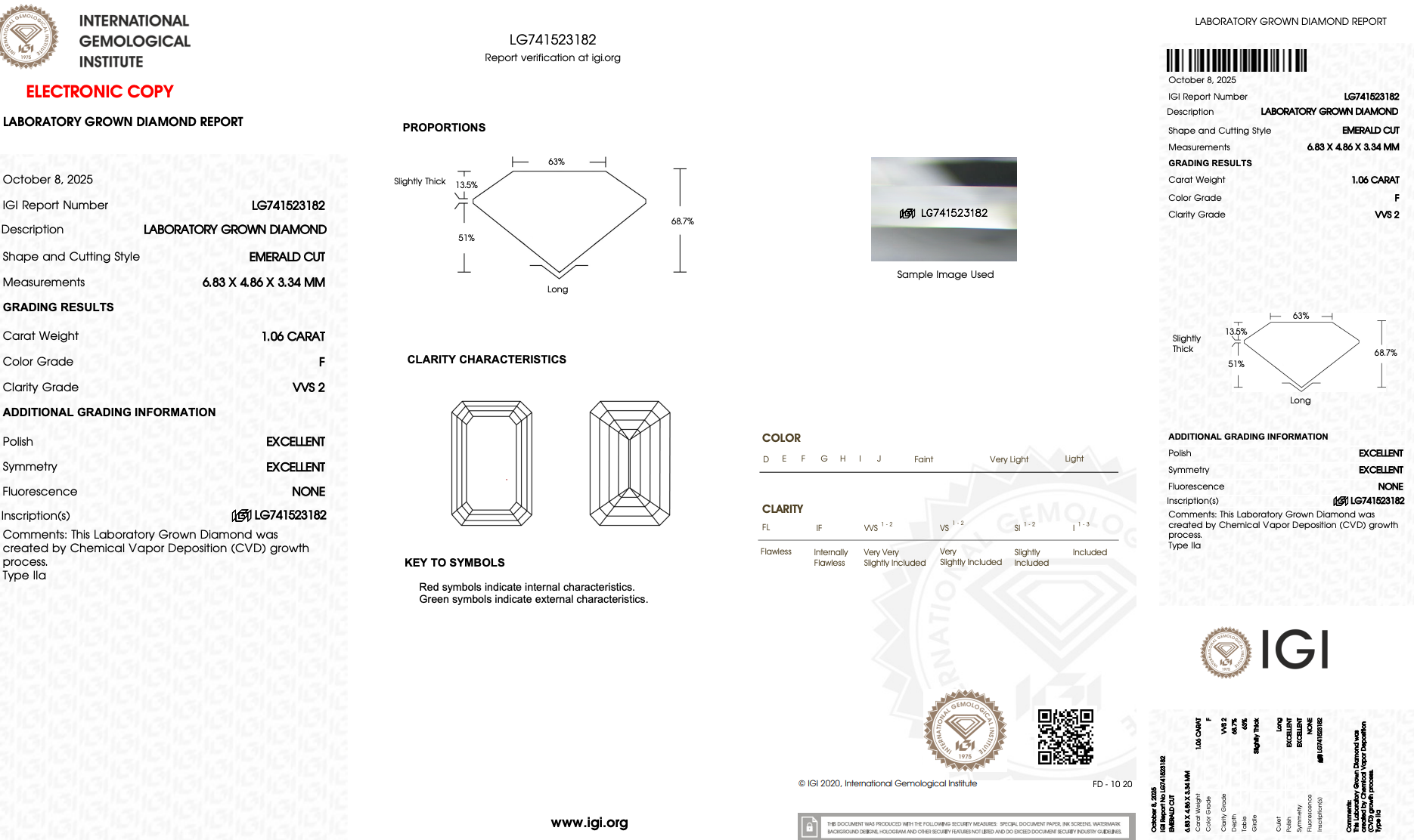Lab Grown 5 Carat Emerald Diamond Three Stone Engagement Ring - Queen May