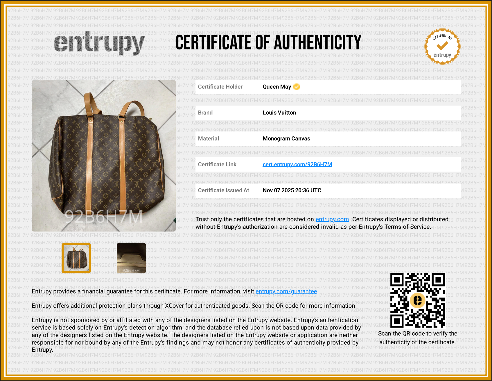 Louis Vuitton Sac Flanerie 45 - Queen May