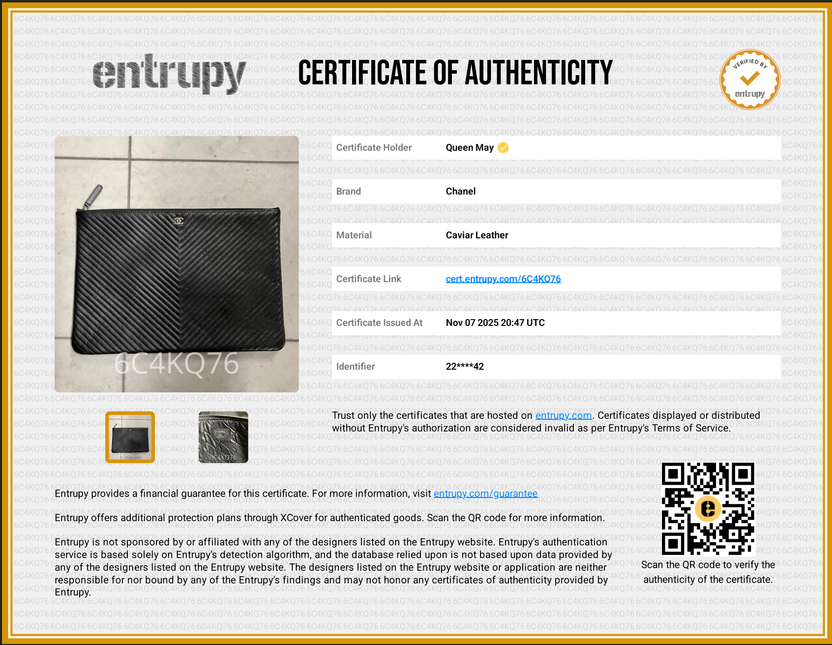 Chanel Caviar O-Case Chevron - Queen May