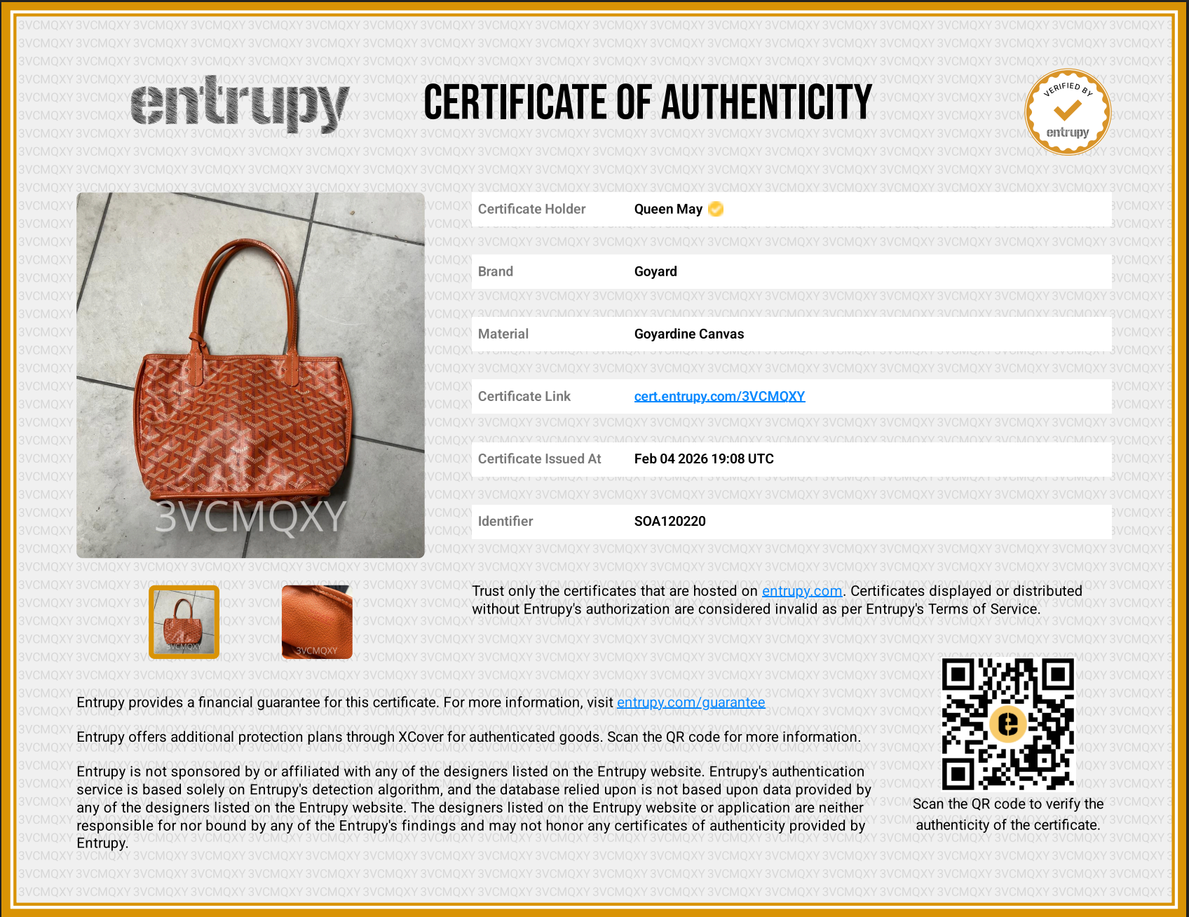 Goyard Mini Anjou Orange Tote - Queen May