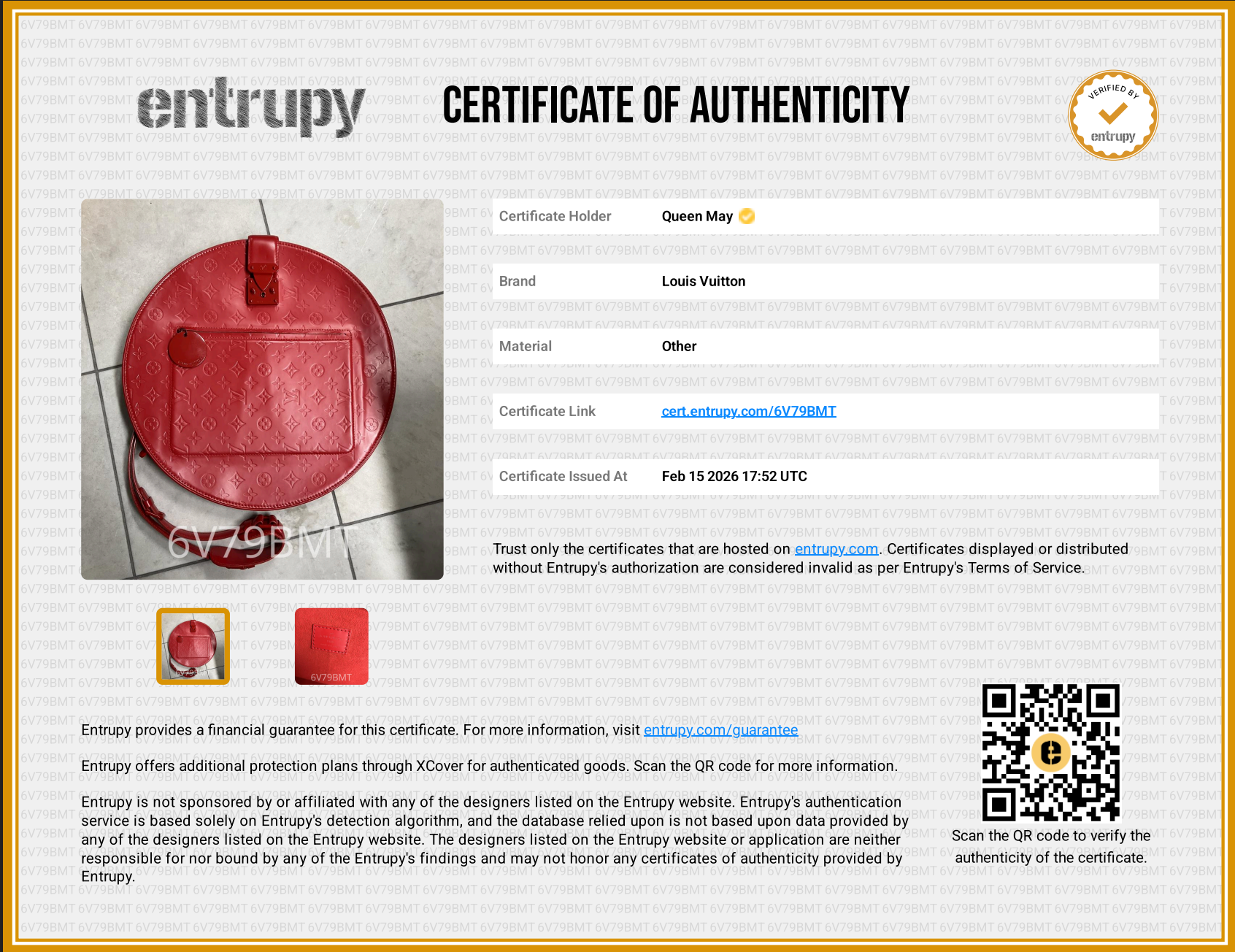 Louis Vuitton Red Monogram Matte Leather Op Art Round Bag x Marc Jacobs - Queen May
